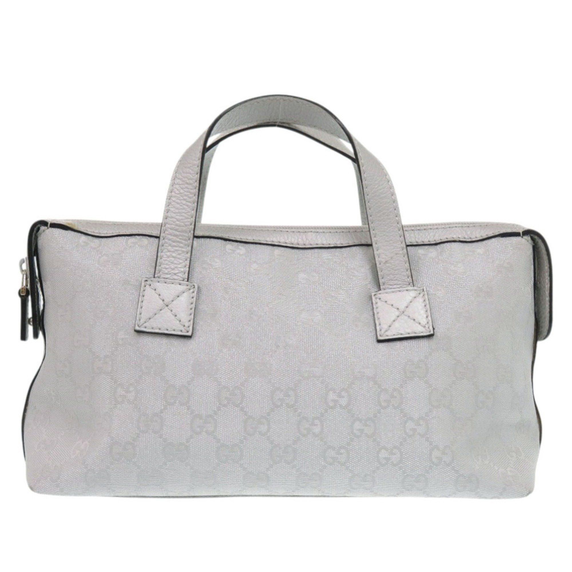 Gucci Gucci 264210 GG Canvas Leather Silver Handbag 1641 GUCCI Size ONE SIZE - 1 Thumbnail