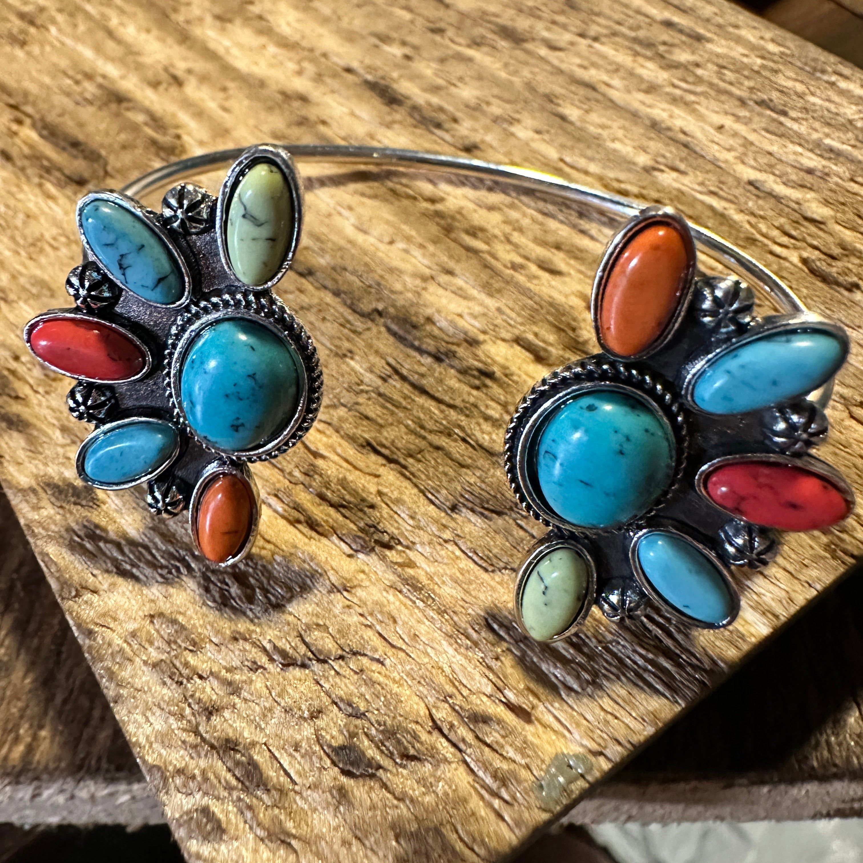 Other Southwestern-Inspired Bohemian Open Bangle with Multicolor S Size ONE SIZE - 9 Thumbnail