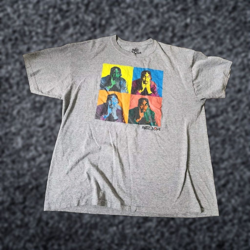 Ripple Junction Mens XL Tupac Poetic Justice 2pac 90s Rap Top T Shirt Size US XL / EU 56 / 4 - 1 Thumbnail