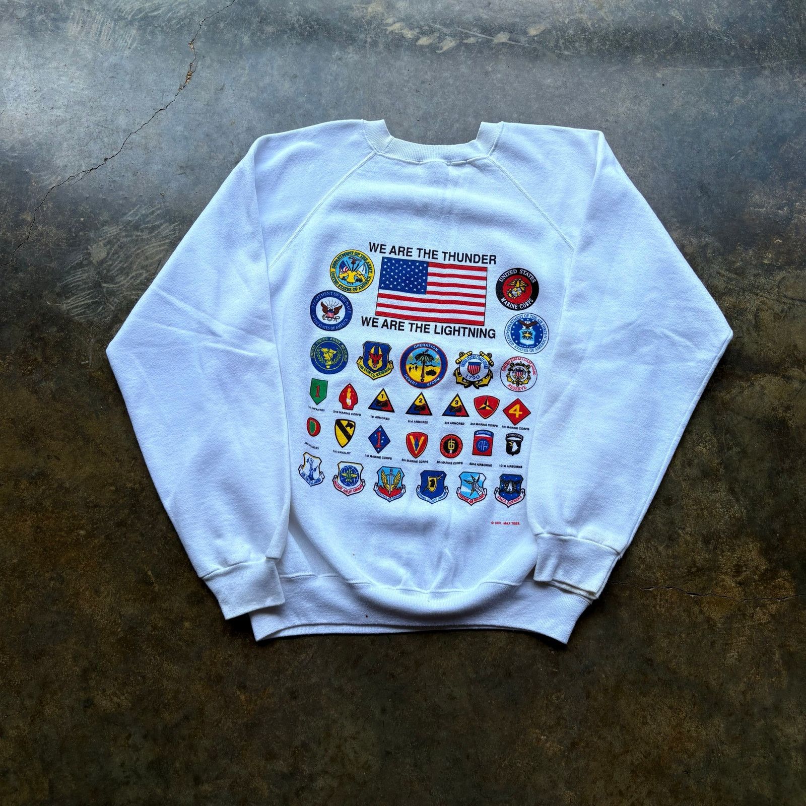 Hanes Vintage 90s Desert Storm Sweatshirt Size US XL / EU 56 / 4 - 4 Thumbnail