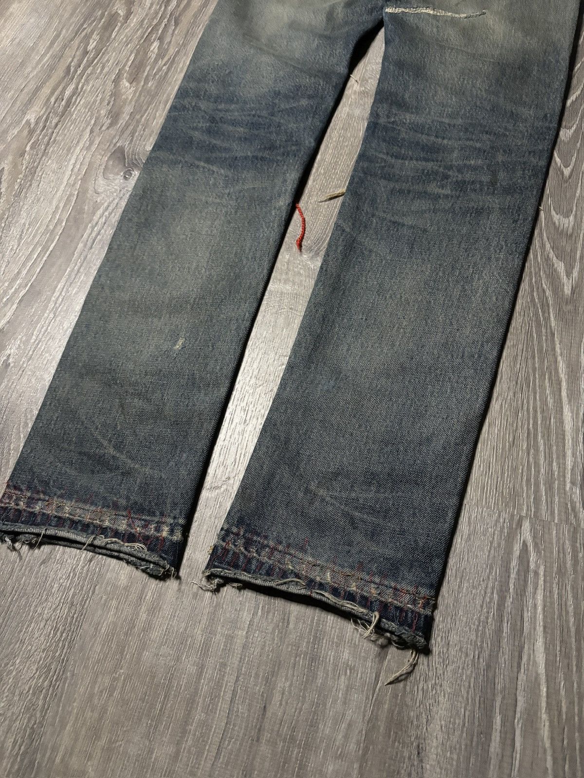 Undercover undercover ss10 red yarn denim Size US 29 - 6 Thumbnail