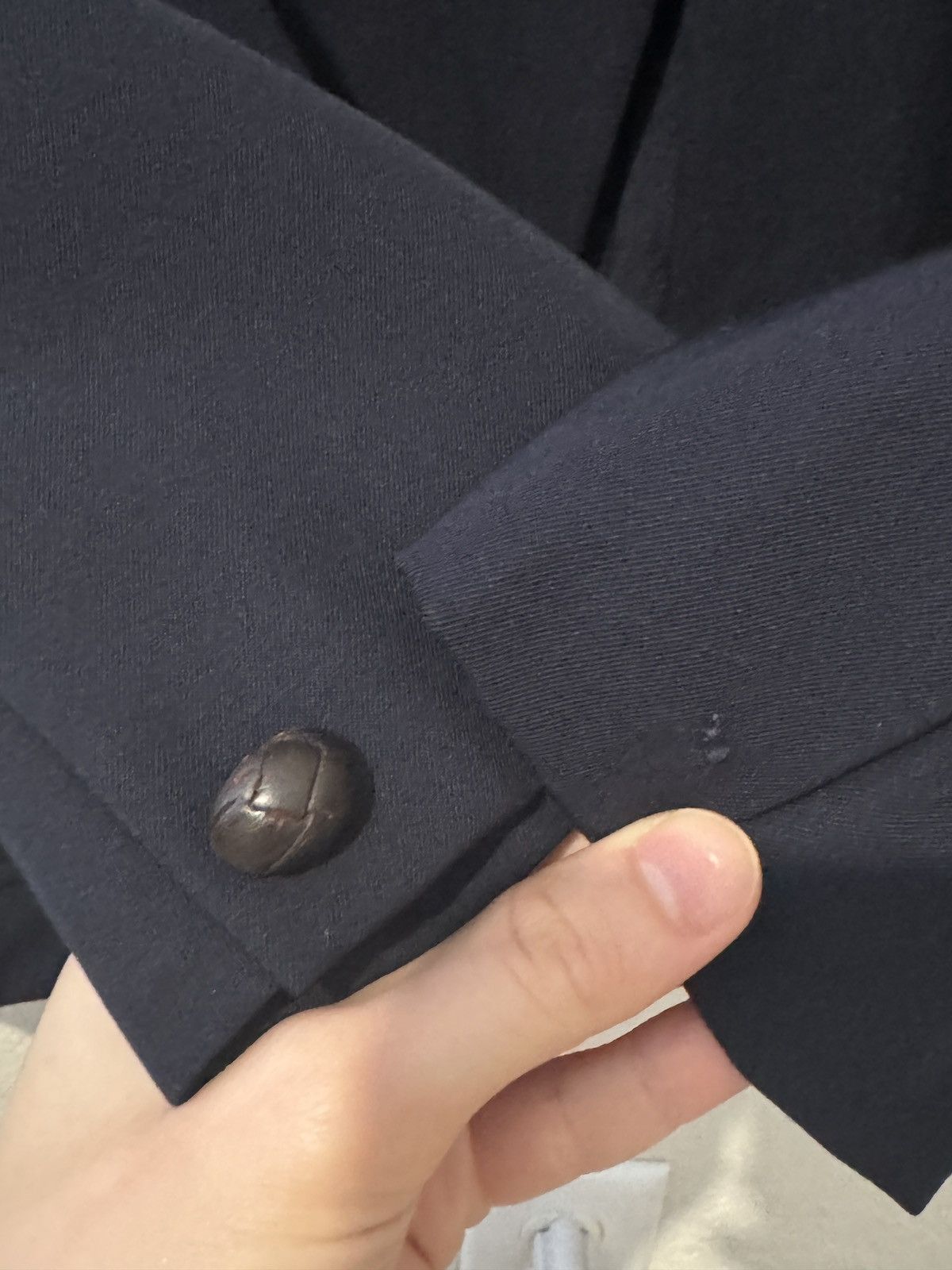Yohji Yamamoto Vintage 90s Yohji Yamamoto Pour Homme Navy Blazer Size 40L - 7 Thumbnail