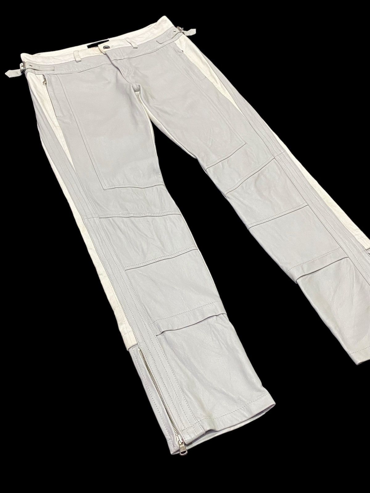 Diesel Diesel Black Gold Denim Trimmed Leather Pants Size US 30 / EU 46 - 24 Thumbnail