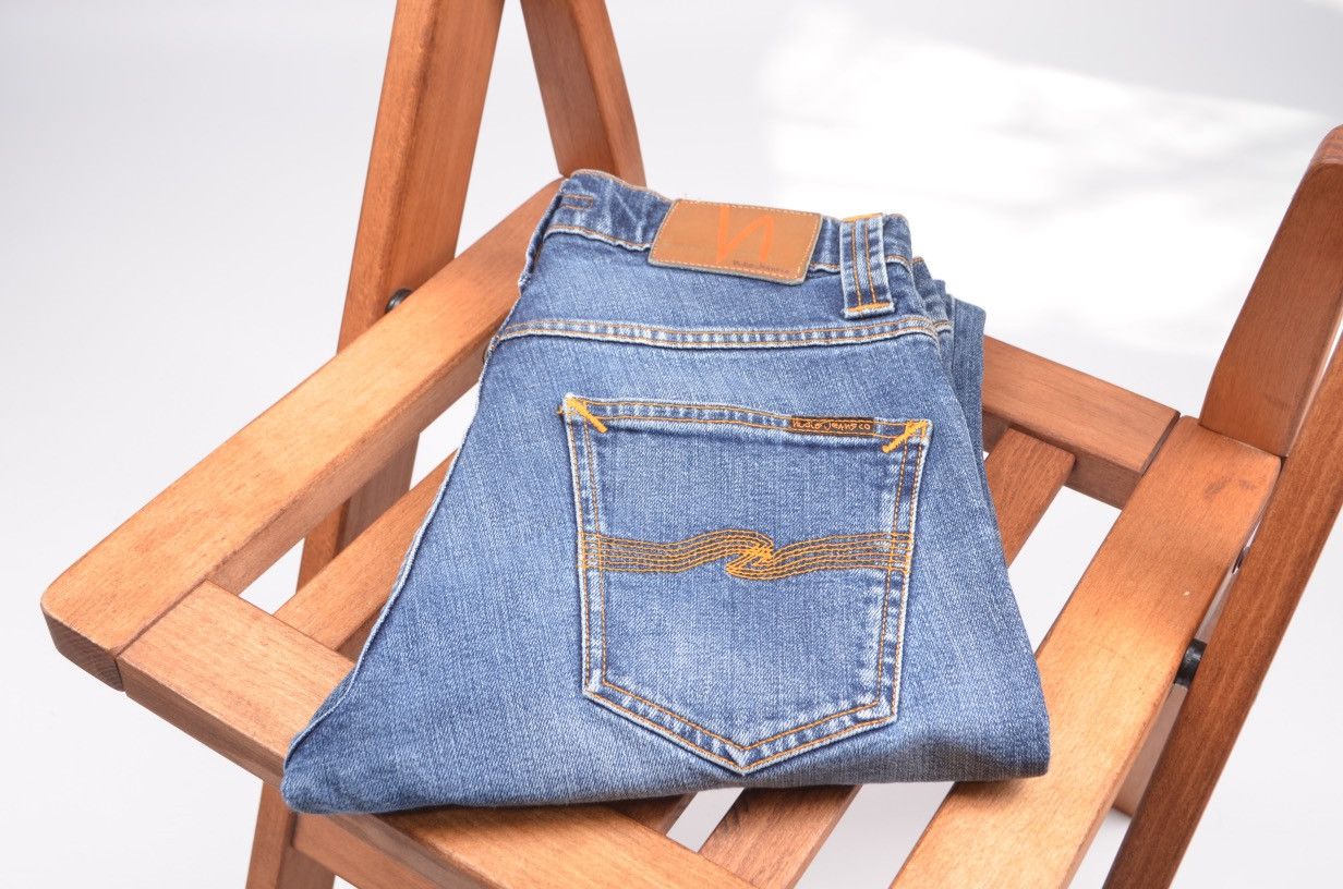 Nudie Jeans Nudie Jeans Grim Tim Org. Twisted Blue Denim Pants 30 Size US 30 / EU 46 - 1 Thumbnail