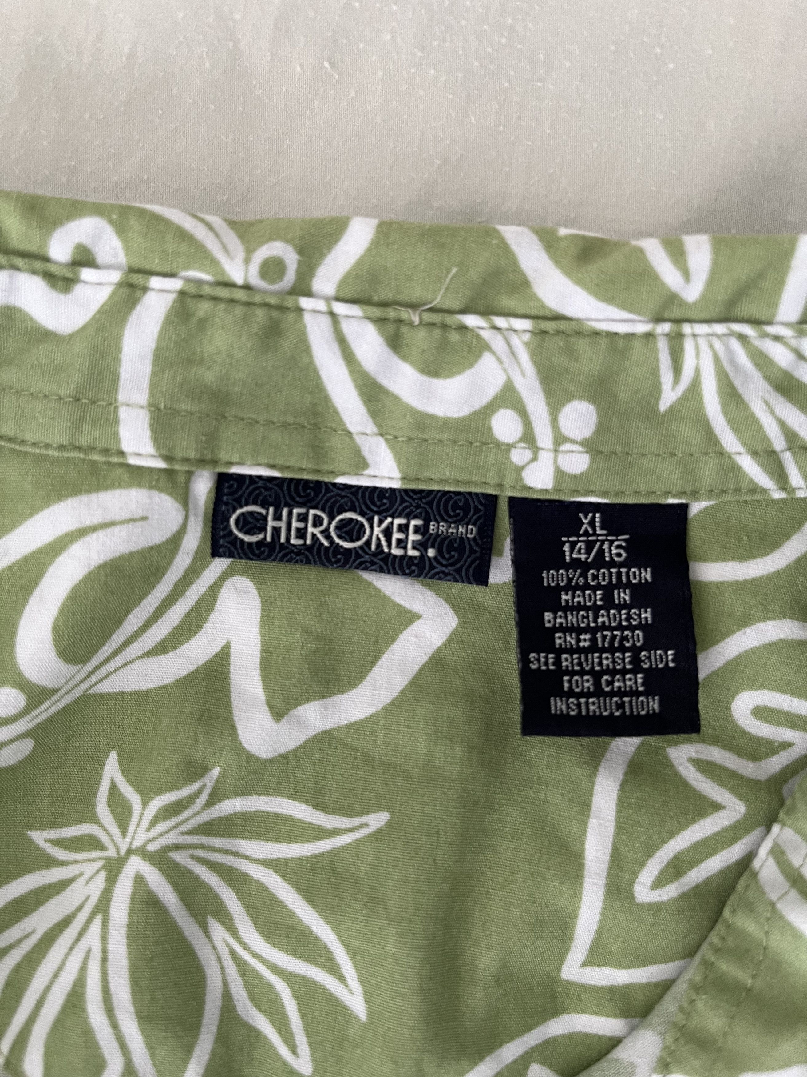 Cherokee Vintage Cherokee Tropical-Print Button-Up Short-Sleeve Shirt Size US M / EU 48-50 / 2 - 2 Thumbnail