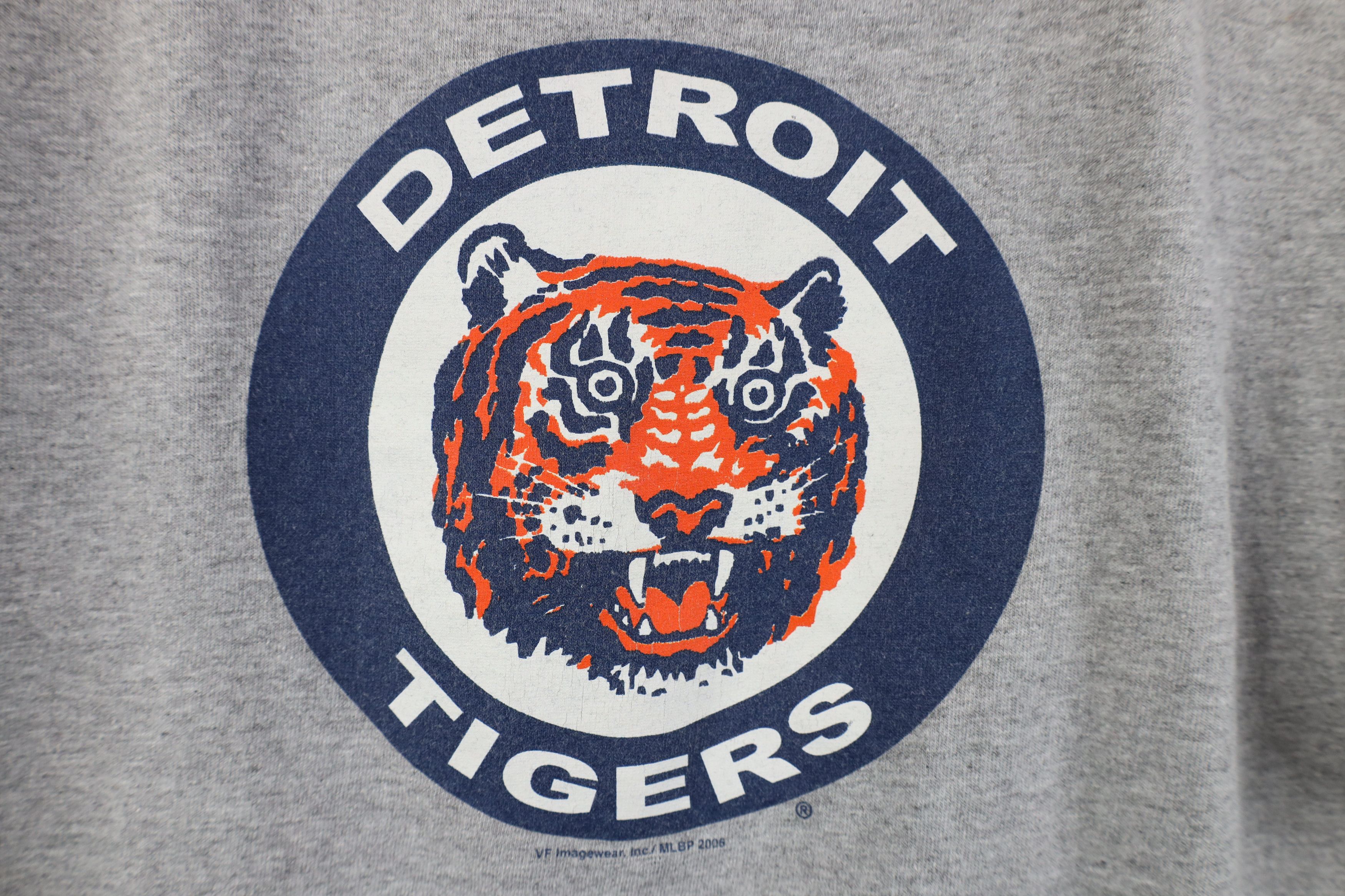 Vintage Vintage Y2K 2006 Logo Detroit Tigers Baseball T-Shirt Gray Size US L / EU 52-54 / 3 - 4 Thumbnail