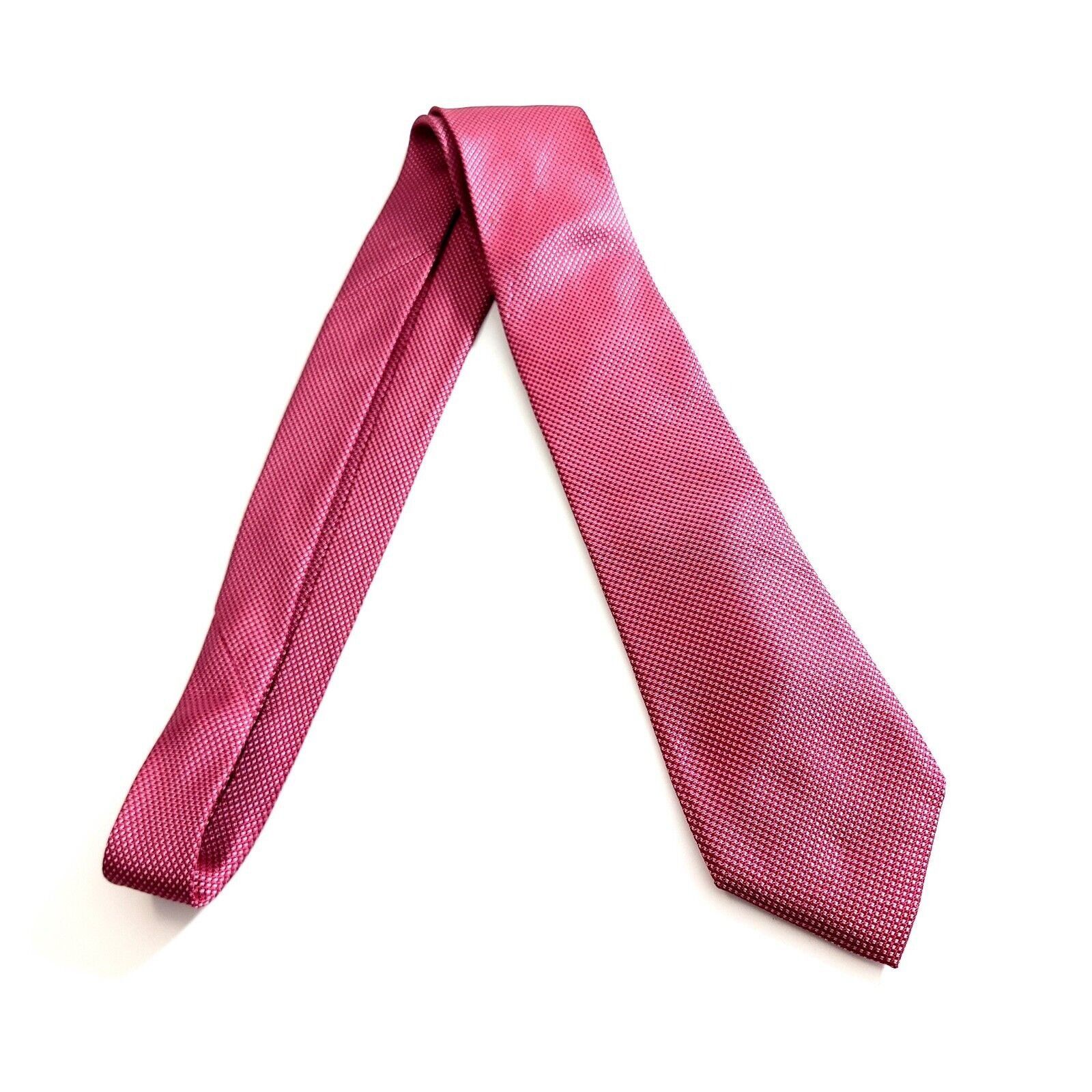 Michael Kors Michael Kors Red Pink Check Woven Silk Tie Size ONE SIZE - 6 Thumbnail