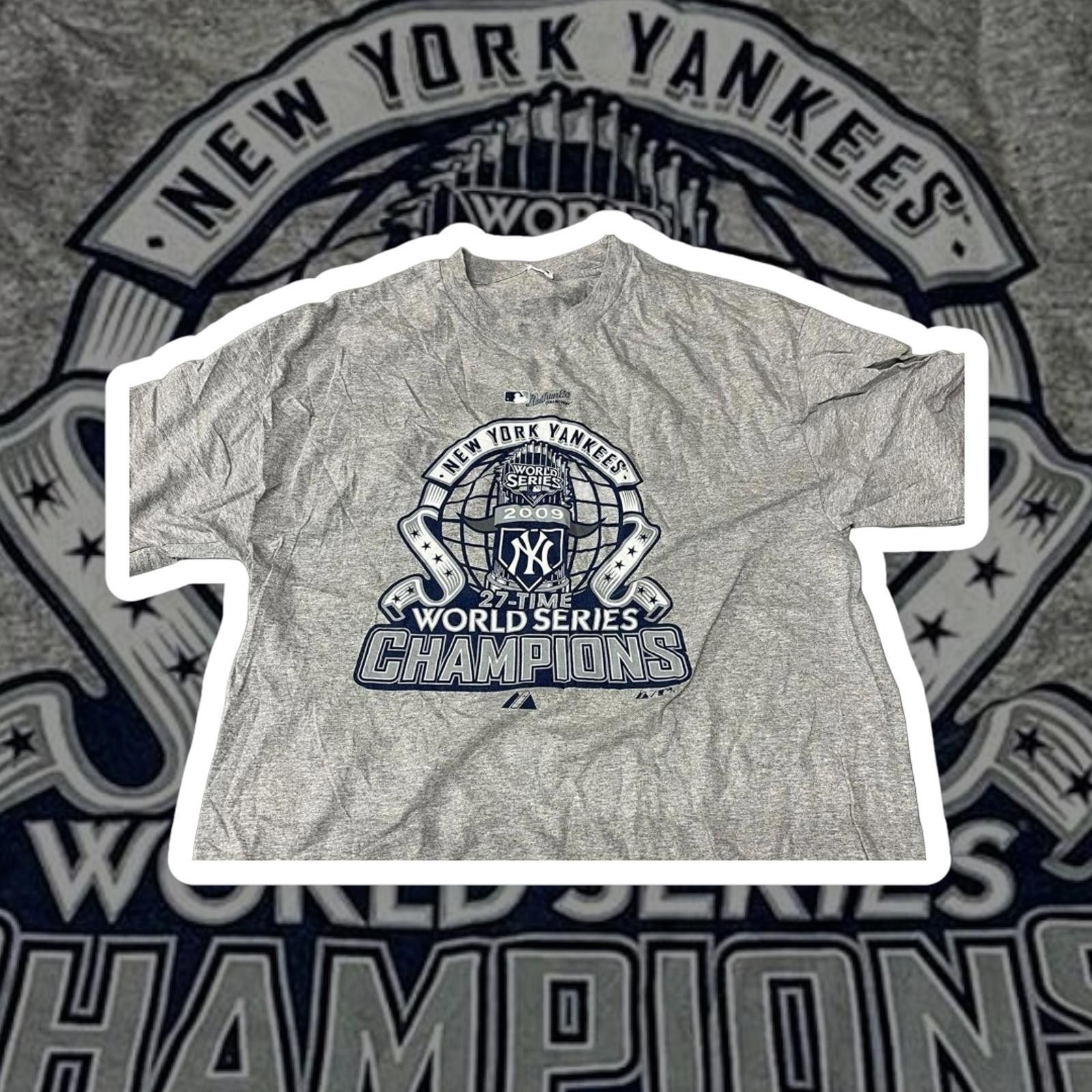 Designer New York Yankees 2009 World Series Champions T-Shirt – Grey Size US XL / EU 56 / 4 - 1 Thumbnail