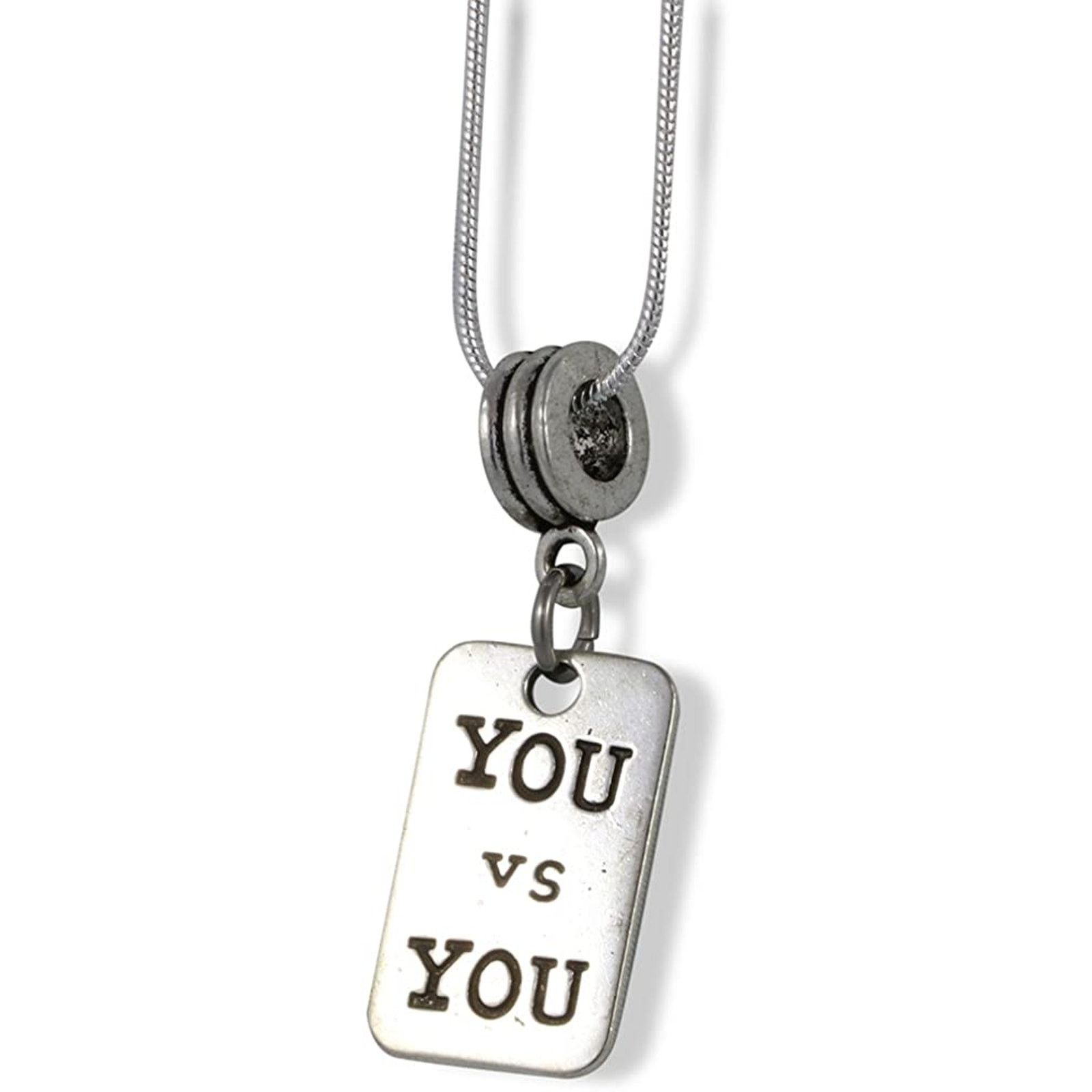 & Other Stories You vs You Inspirational Fitness Gym Charm Necklace Size ONE SIZE - 1 Thumbnail
