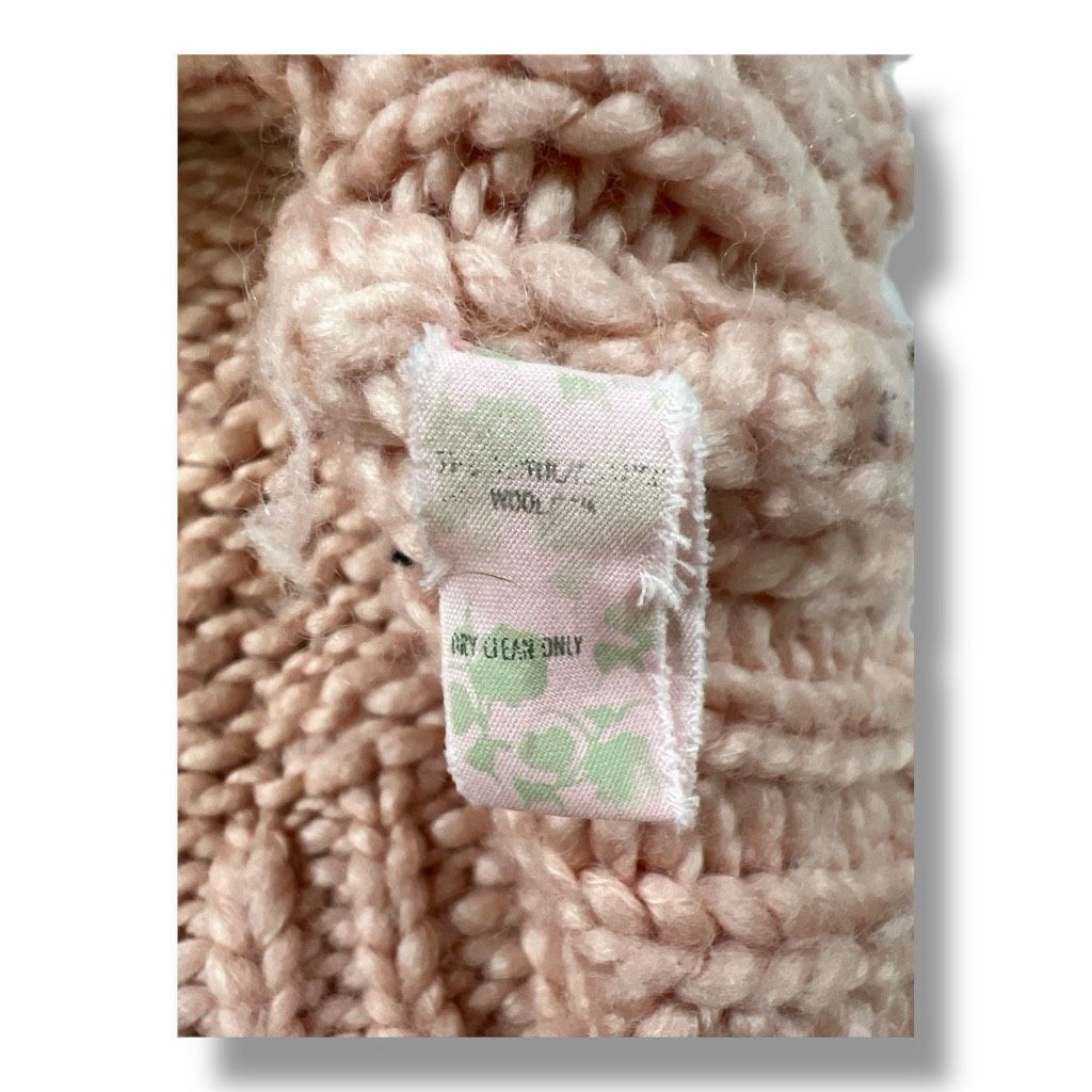 Free People Free People Pink Wool Mock Neck Chunky Sweater Size Medium Size M / US 6-8 / IT 42-44 - 4 Thumbnail