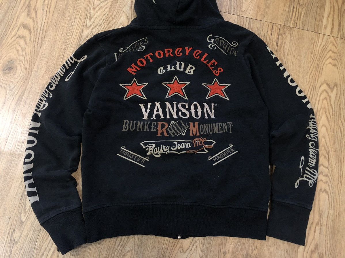 Vanson Leathers Vanson Leather fade zipper hoodie Size US M / EU 48-50 / 2 - 2 Thumbnail