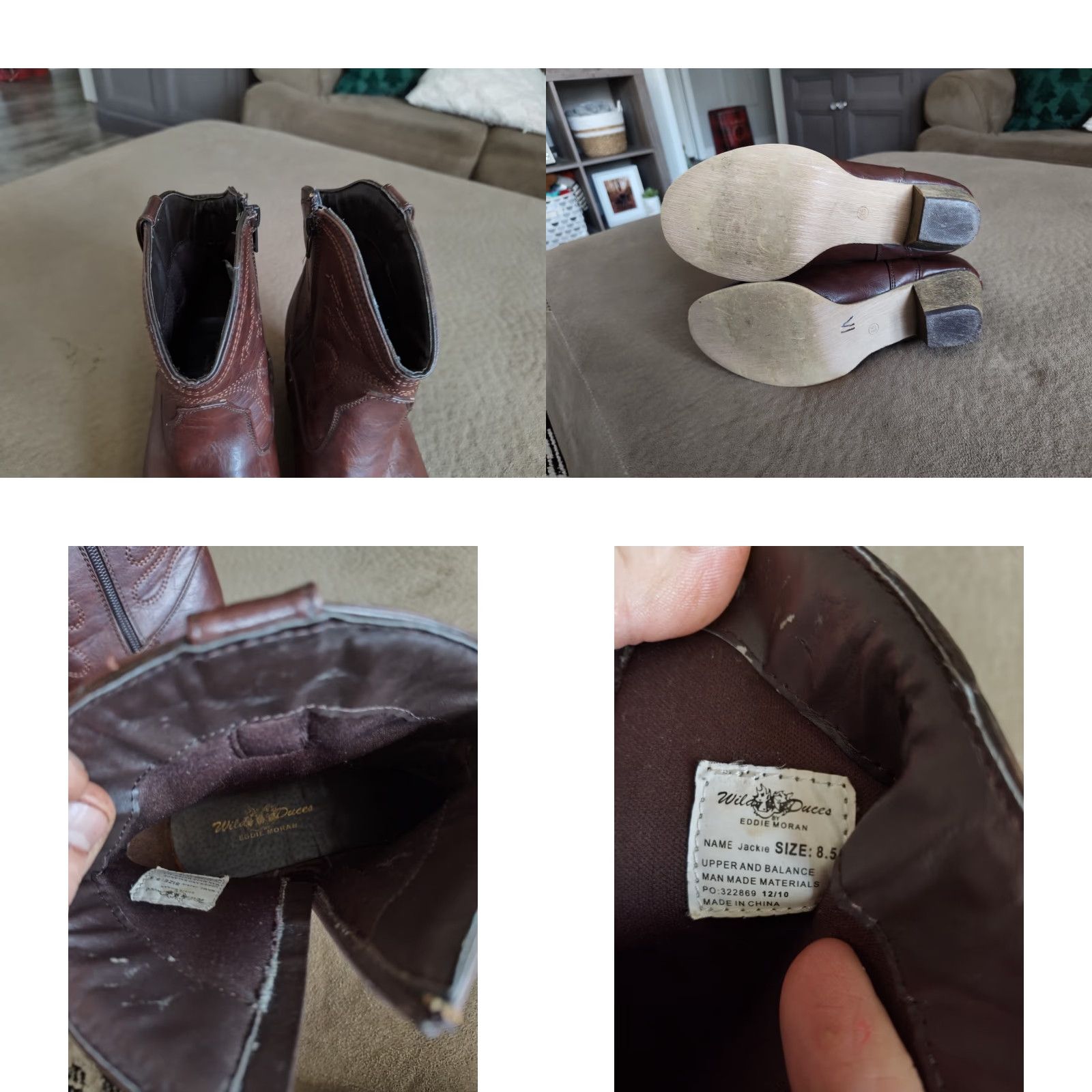 Vintage VINTAGE Wild Eddie Moran Chelsea Ankle Boots Women's Jackie Brown 8.5 Zipper Boots Female Size 8.5 Brown Size US 8.5 / IT 38.5 - 8 Thumbnail