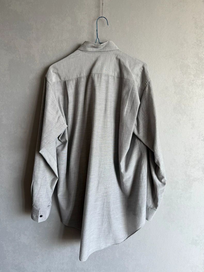Yohji Yamamoto Yohji Yamamoto Yohji Yamamoto Gray Long Sleeve Shirt Size US L / EU 52-54 / 3 - 2 Thumbnail