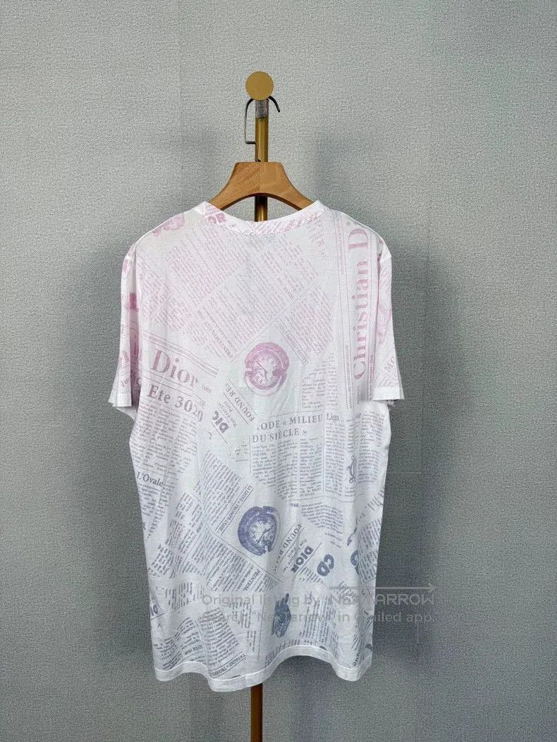 Dior Dior Newspaper Print Short Sleeve T-shirt. Size US M / EU 48-50 / 2 - 2 Thumbnail