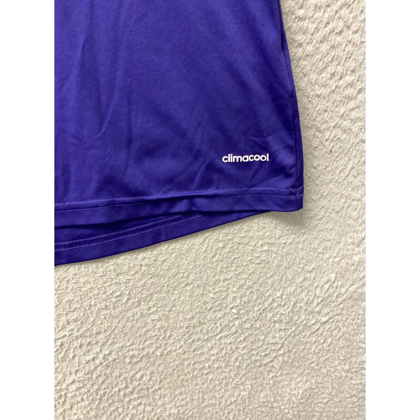 Adidas Adidas Men’s Soccer Jersey T-Shirt Size L Purple Colorblock V-Neck Casual Sports Size US L / EU 52-54 / 3 - 3 Thumbnail