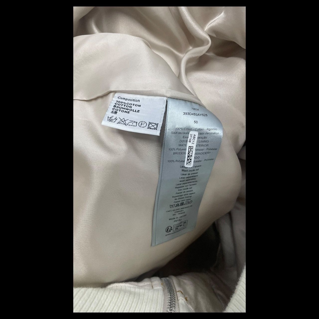 DENIM TEARS × Dior Dior X Denim Tears Dior Tears Cream Embroidered Zip Up Sz 50 Size US M / EU 48-50 / 2 - 9 Thumbnail