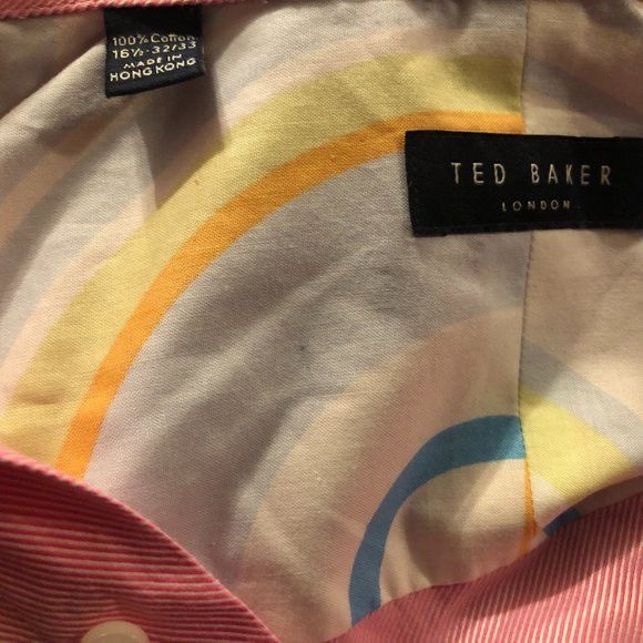 Ted Baker TED BAKER LONDON MEN'S NEW COTTON DRESS SHIRT SZ:16.5/32-33 Size US L / EU 52-54 / 3 - 9 Thumbnail
