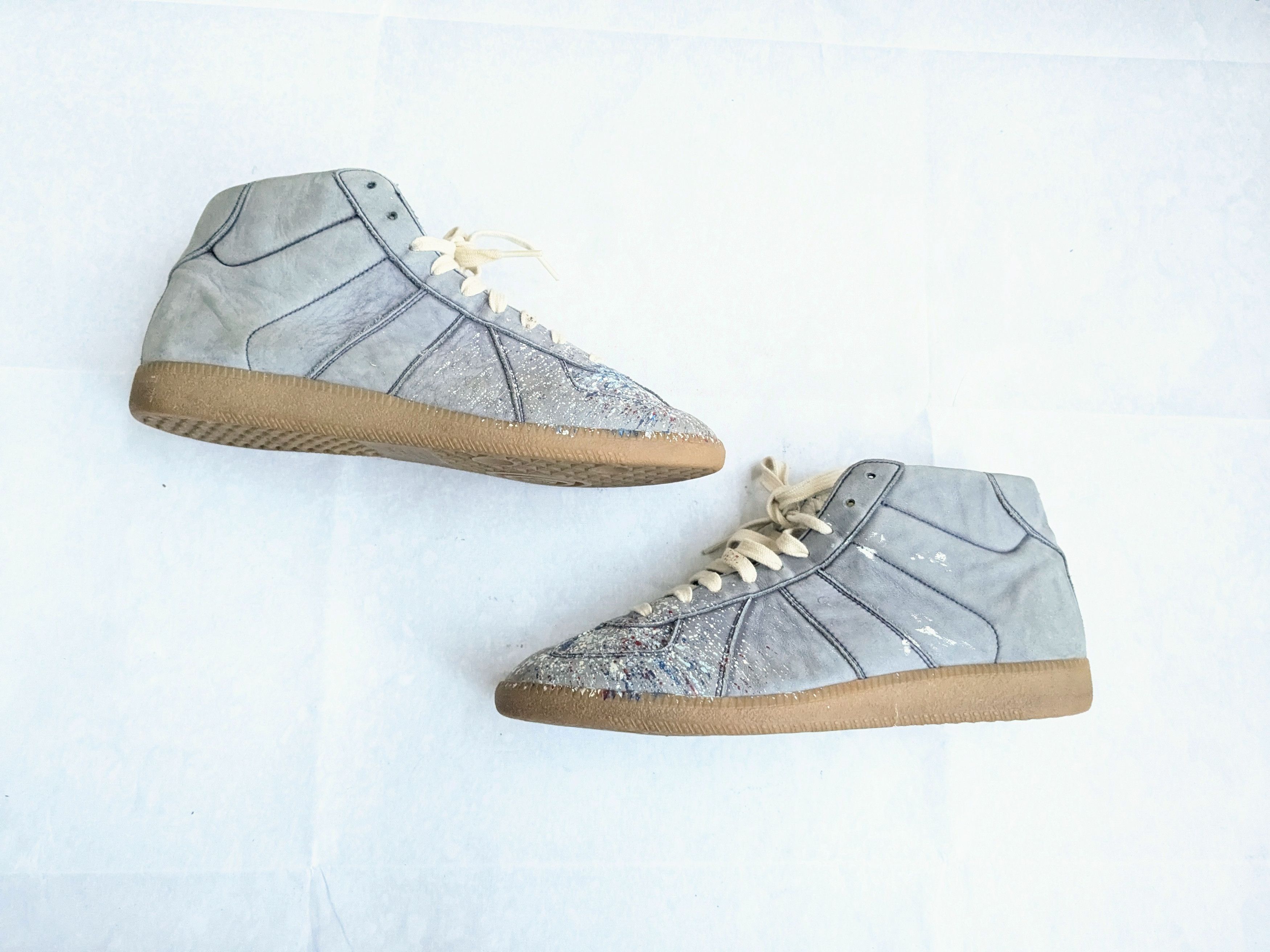 Maison Margiela Maison Margiela Replica GAT Paint Splatter Blue 9 42 High Size US 9 / EU 42 - 1 Thumbnail