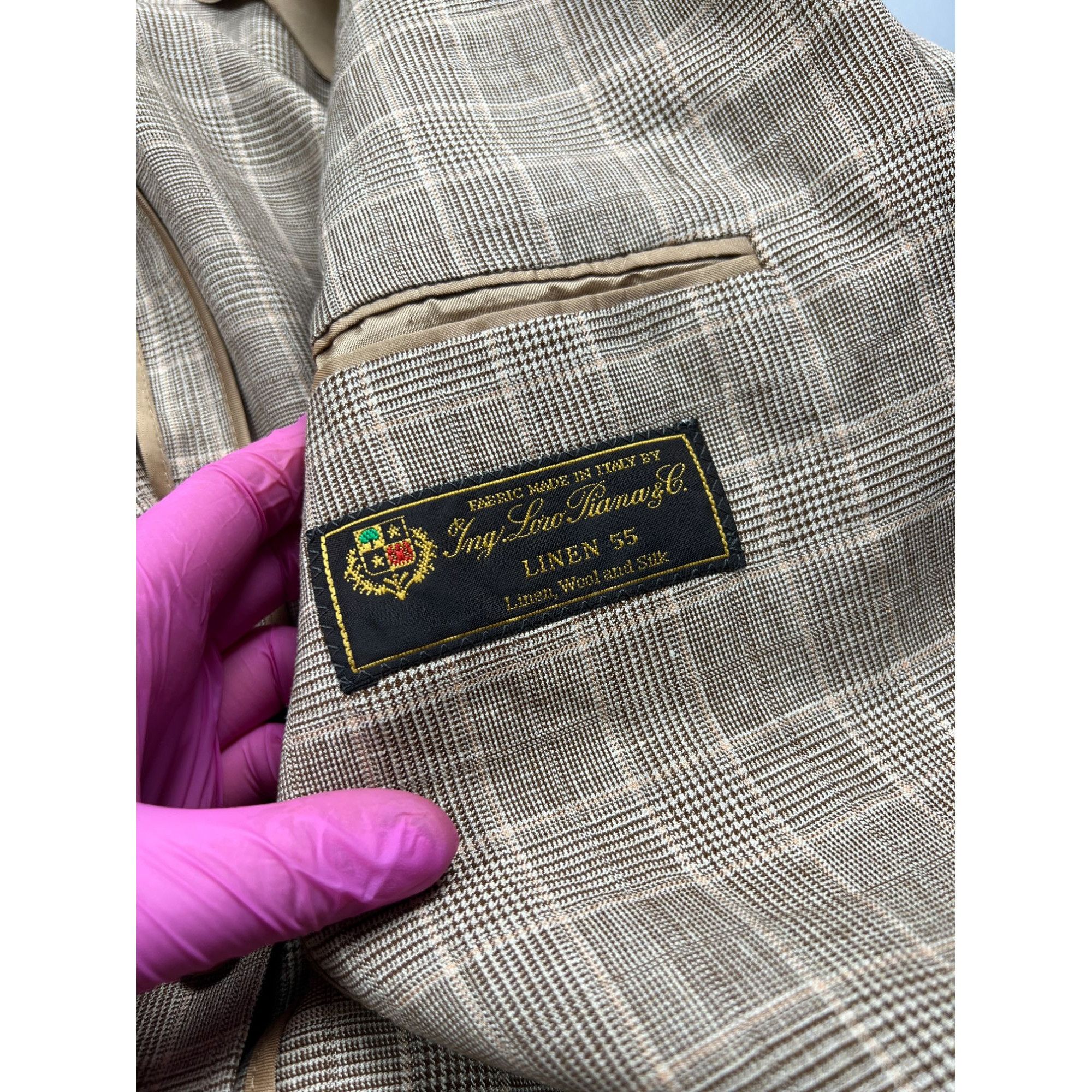 Loro Piana Flannel Bay Napoli Ing Loro Piana Linen Blend Blazer (Y0880) Size 40R - 7 Thumbnail