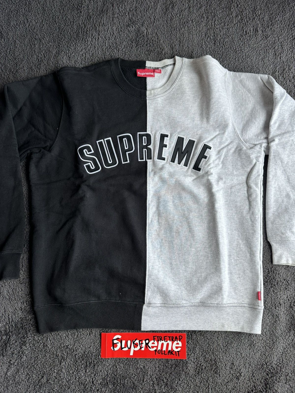Supreme Split Crewneck | Grailed