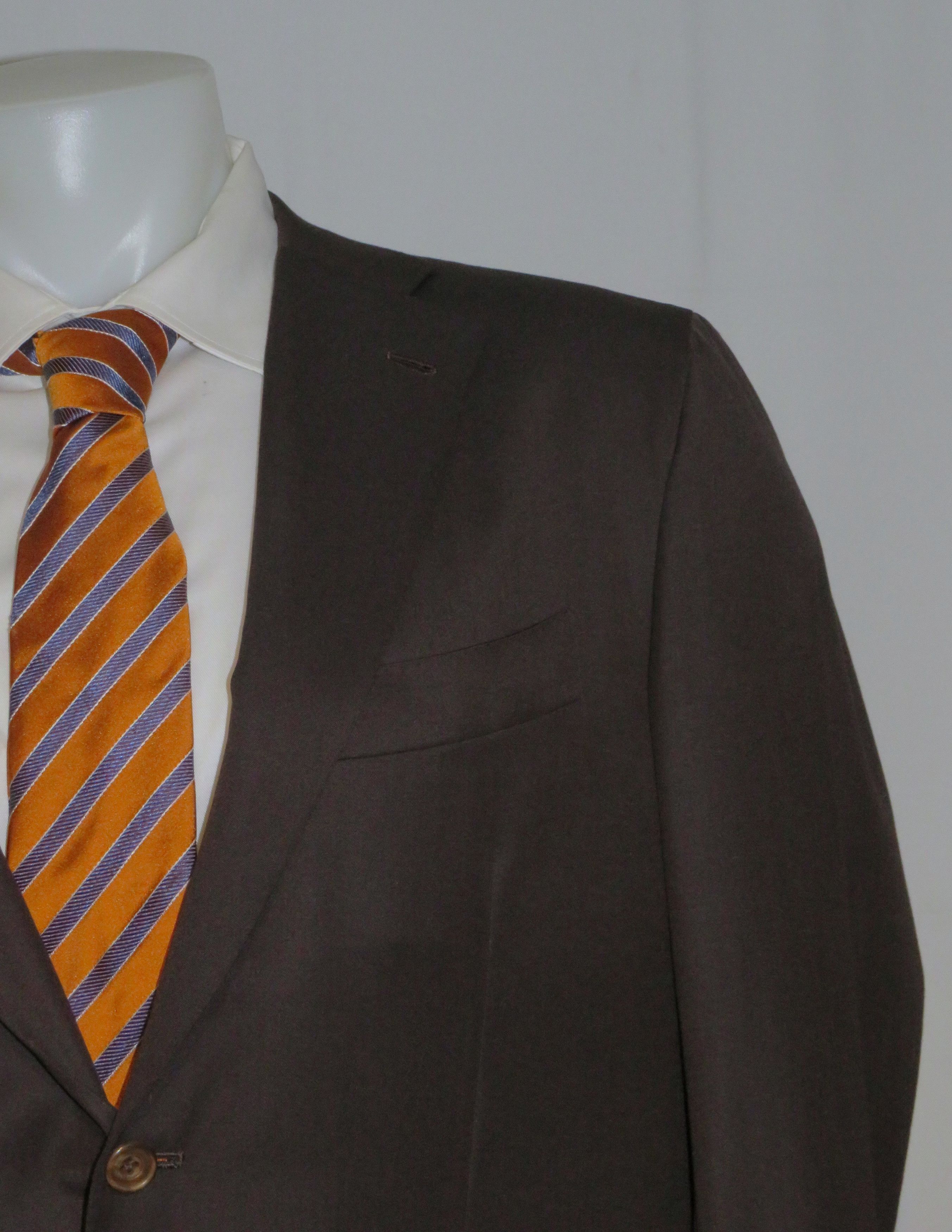 Kiton 14 Micron Super 180 Solid Brown Two Button Suit 48L NWT 8870 Size 48L - 5 Thumbnail