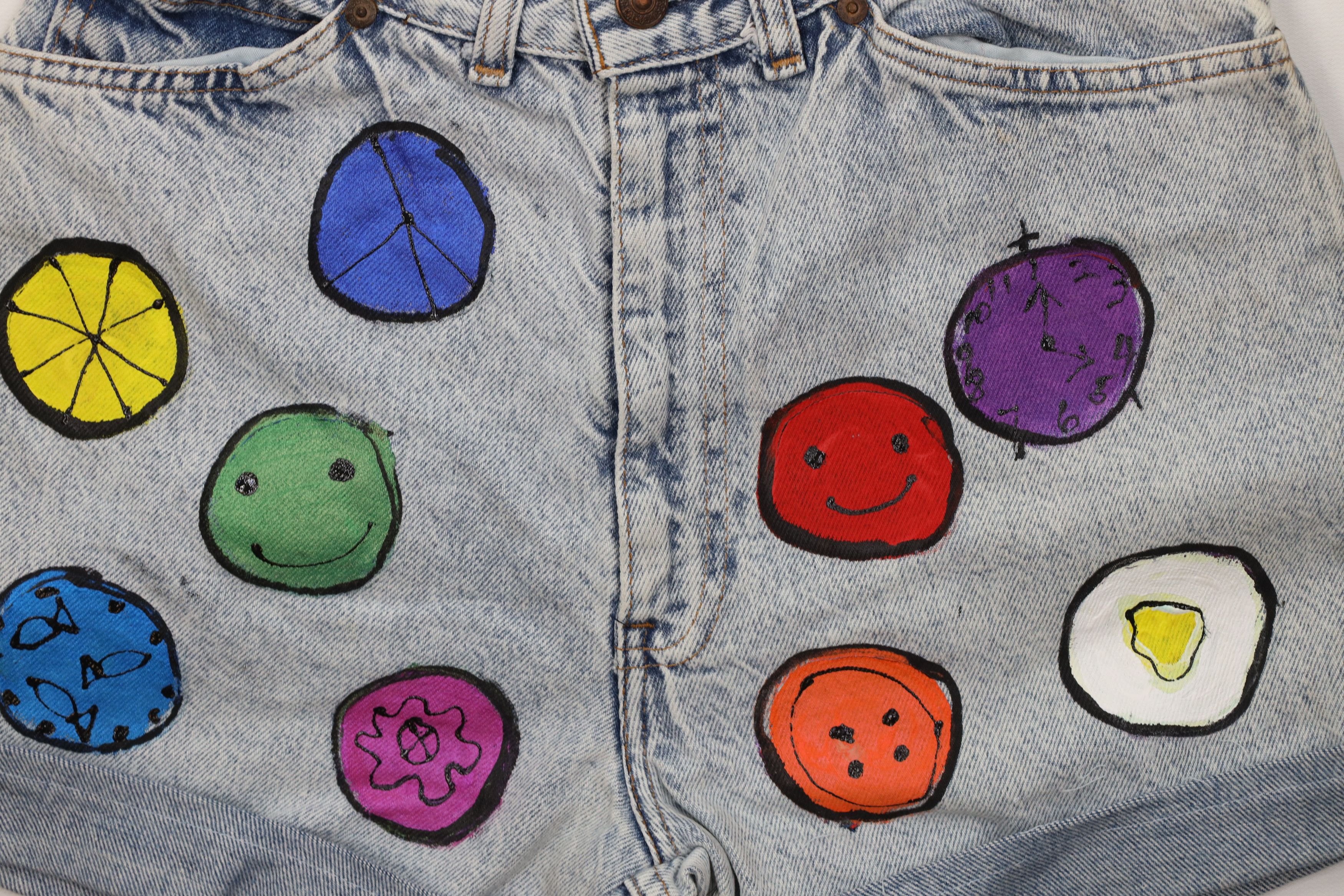 Levi's Vintage 70s 80s Levis Free Speech Acid Wash Shorts USA Size 26" / US 2 / IT 38 - 3 Thumbnail