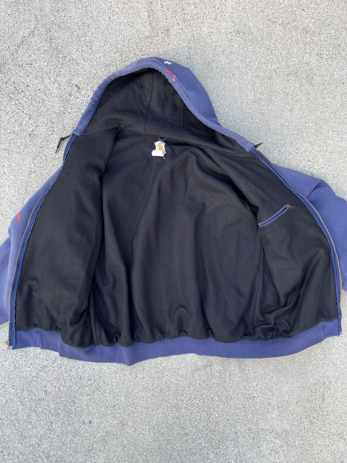 Carhartt Vintage Carhartt Hoodie Sun Fade Distressed Jacket Thermal Size US XL / EU 56 / 4 - 5 Thumbnail