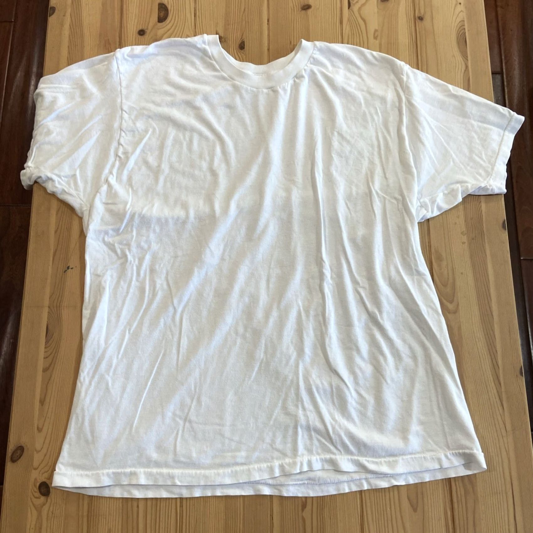 Jockey VINTAGE Jockey Shirt Men’s L XL Single Stitch T Made In Jamaica Cotton White Knit Crew Neck Short Sleeve 90s USA Classic Mens Size US L / EU 52-54 / 3 - 5 Thumbnail