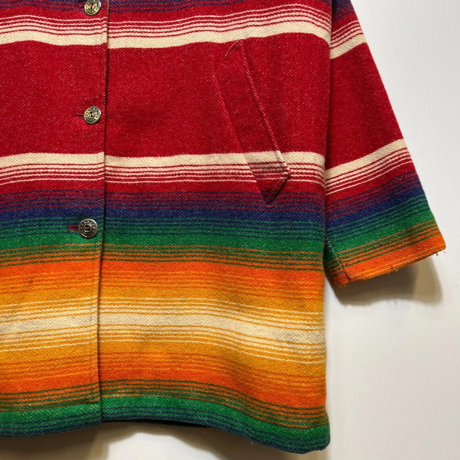 Vintage × Woolrich Woolen Mills Vintage 90s Woolrich Wool Overcoat XL Saltillo Serape Size US XL / EU 56 / 4 - 5 Thumbnail