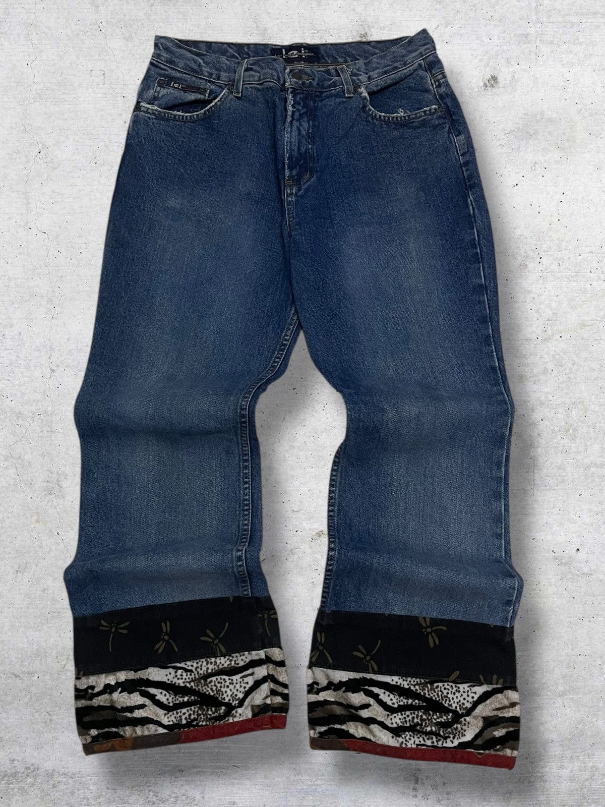 Japanese Brand VINTAGE 1990S JAPAN DESIGNER FLARED LEI OG VIBE PATCH DENIM Size US 30 / EU 46 - 1 Thumbnail