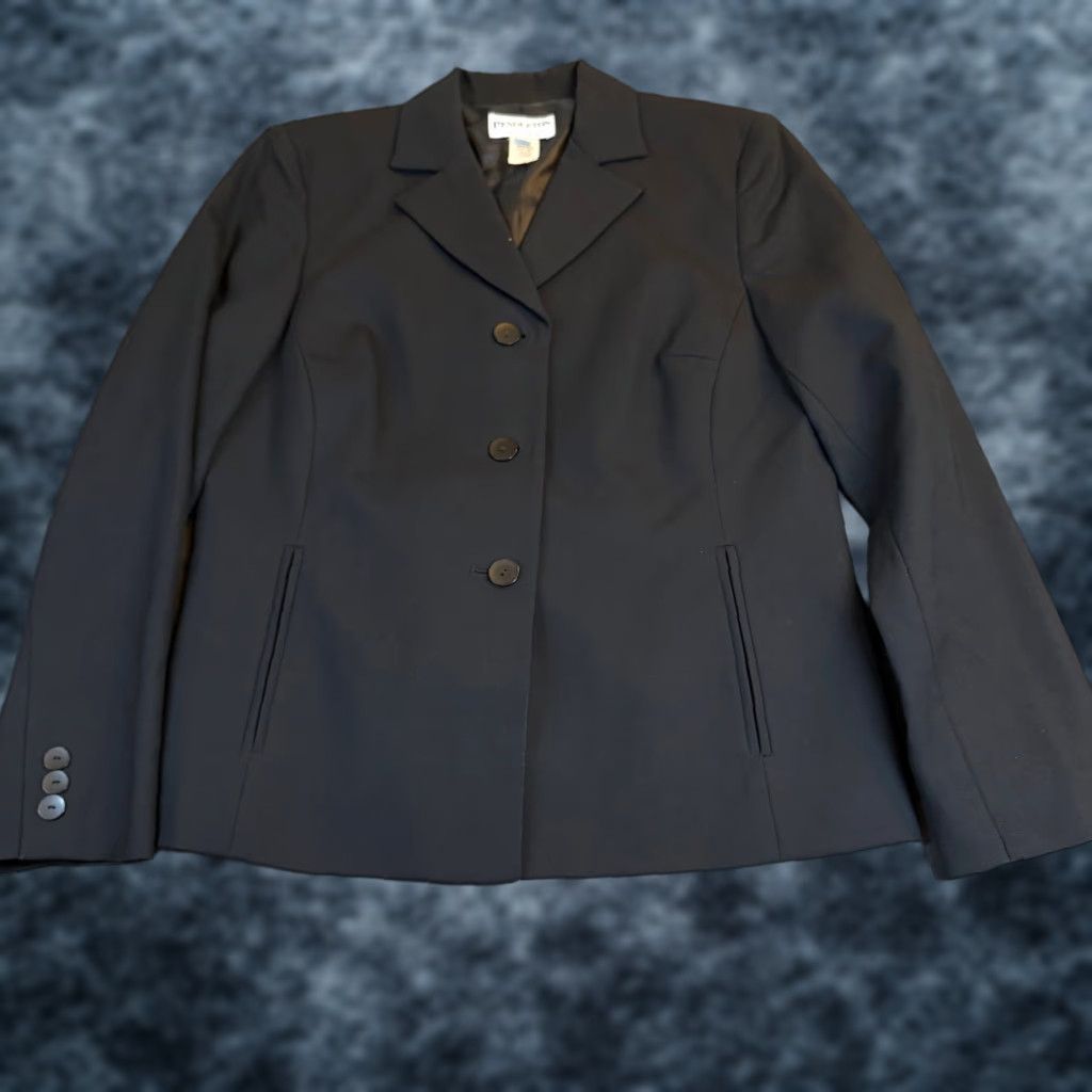 Pendleton VINTAGE Pendleton Black Wool Blend Blazer Skirt Suit Set Womens Size 8 Career Business Size 30" / US 8 / IT 44 - 1 Thumbnail