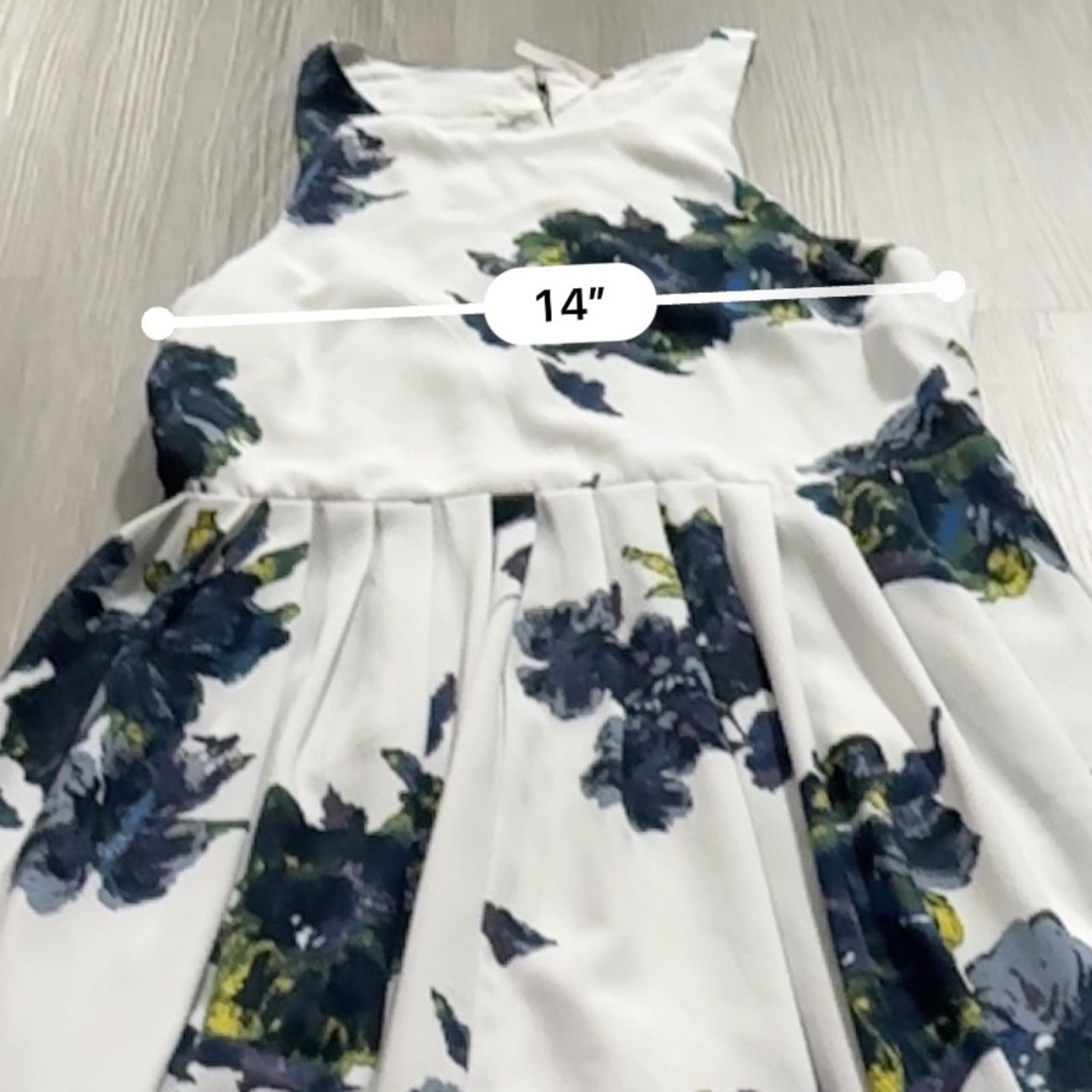 Free People Free People Flutterby Blue & White Sleeveless Mini Dress Size XS / US 0-2 / IT 36-38 - 10 Thumbnail