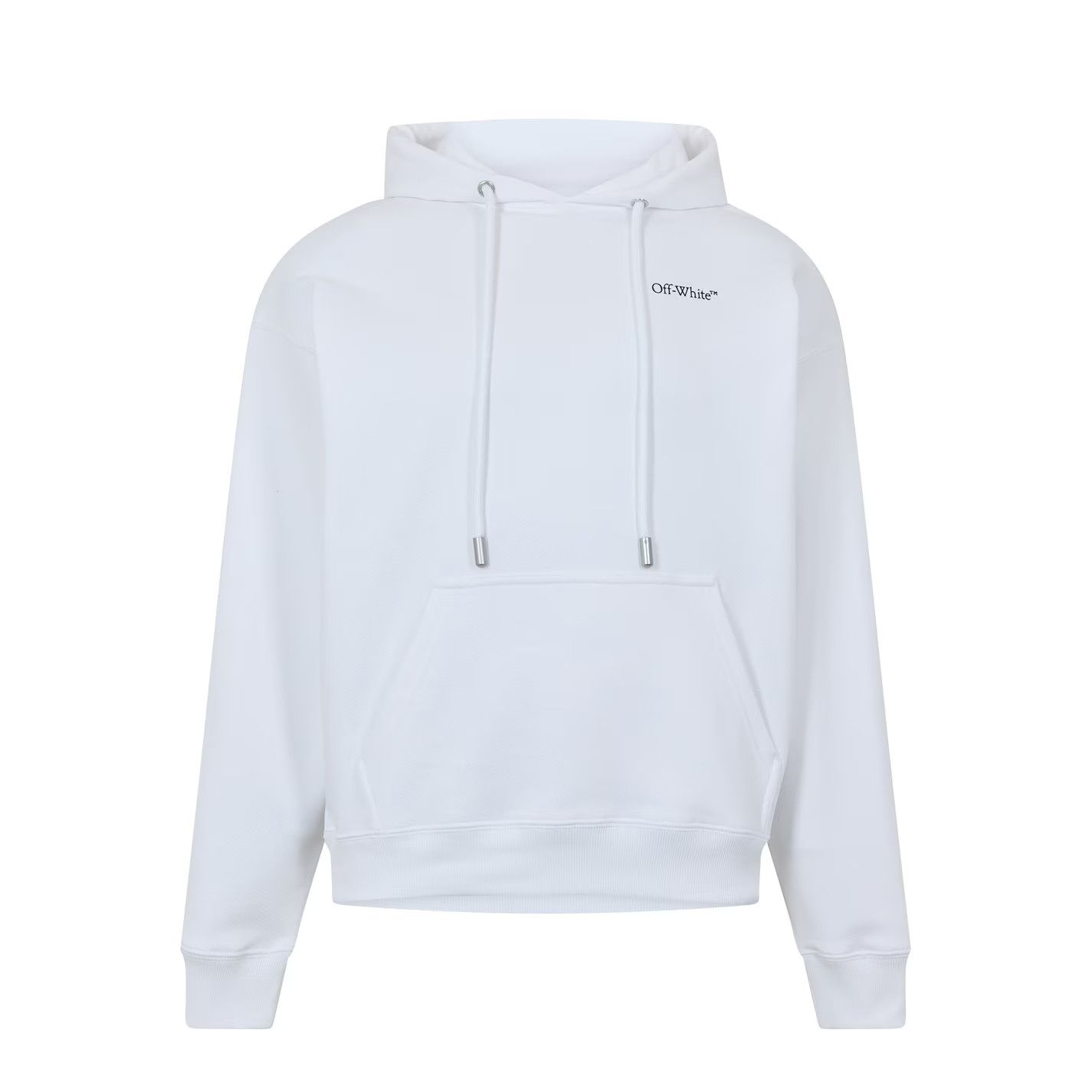 Off-White o1g2r1mq0226 Logo Skate Pull Over Hoodie In White Size US XL / EU 56 / 4 - 1 Thumbnail