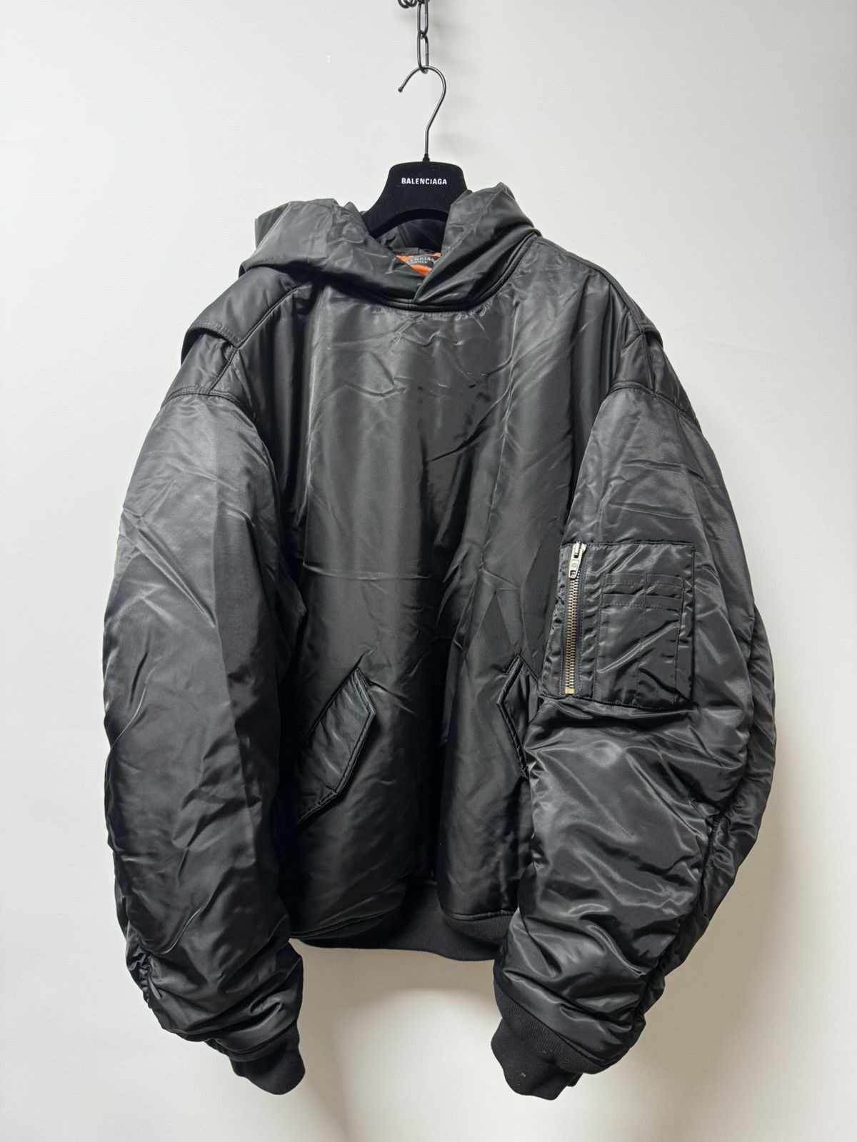 image of Balenciaga 22F/w Bomber in Black, Men's (Size Small)