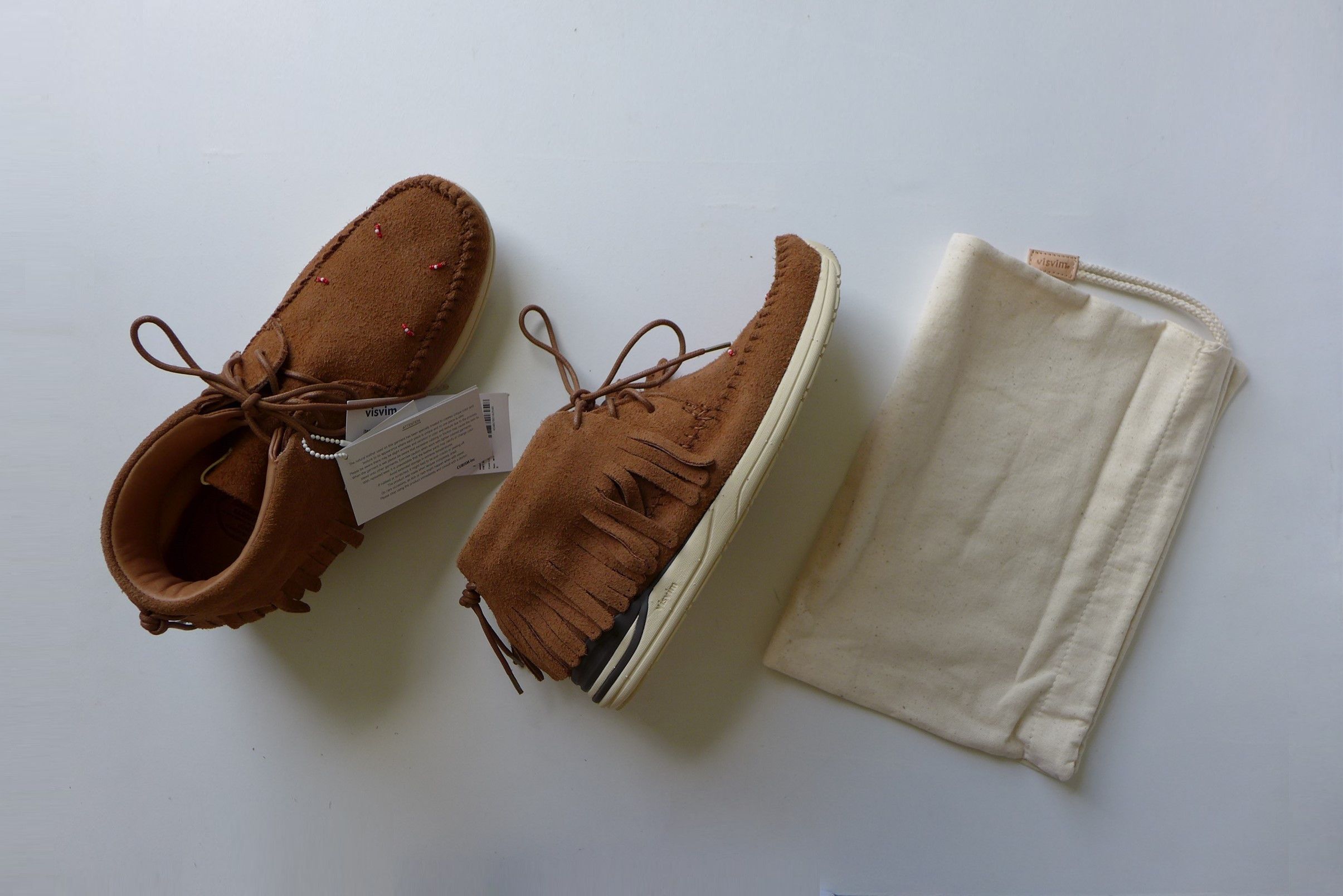 Visvim Visvim FBT Shaman Folk Beaded Sneakers - Light Brown Suede Size US 10 / EU 43 - 4 Thumbnail