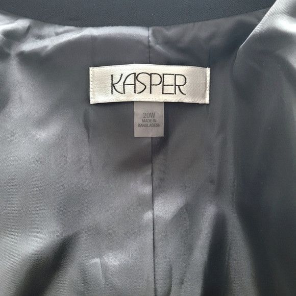 Kasper Single Button Double Slit Pocket Long Slv Blazer Sz 20W Work Size 3XL / US 20-22 - 15 Thumbnail