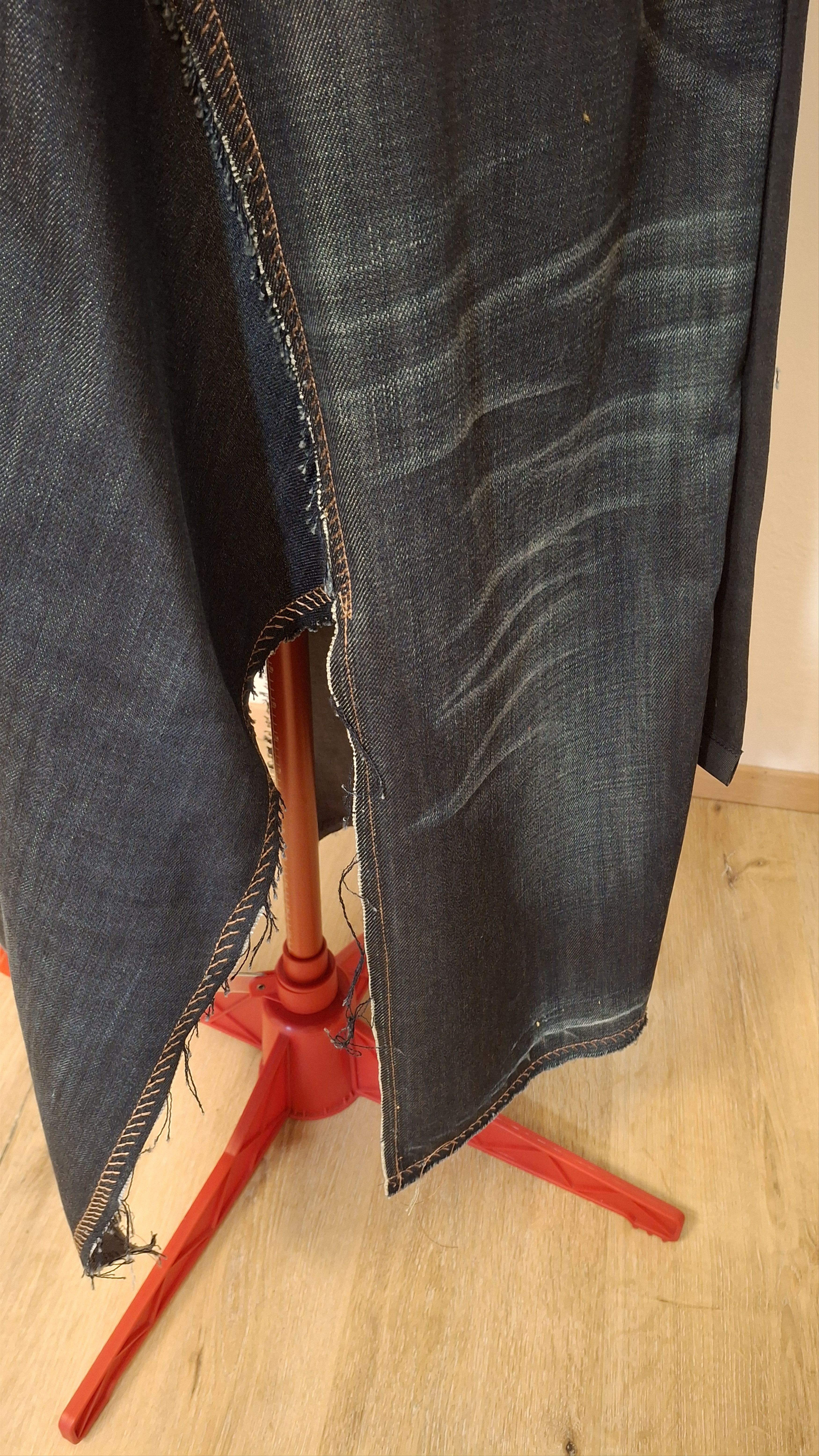 handvaerk Y2K Reworked Denim Maxi Kilt Skirt with Detachable Panel Size 34" / US 12 / IT 48 - 6 Thumbnail