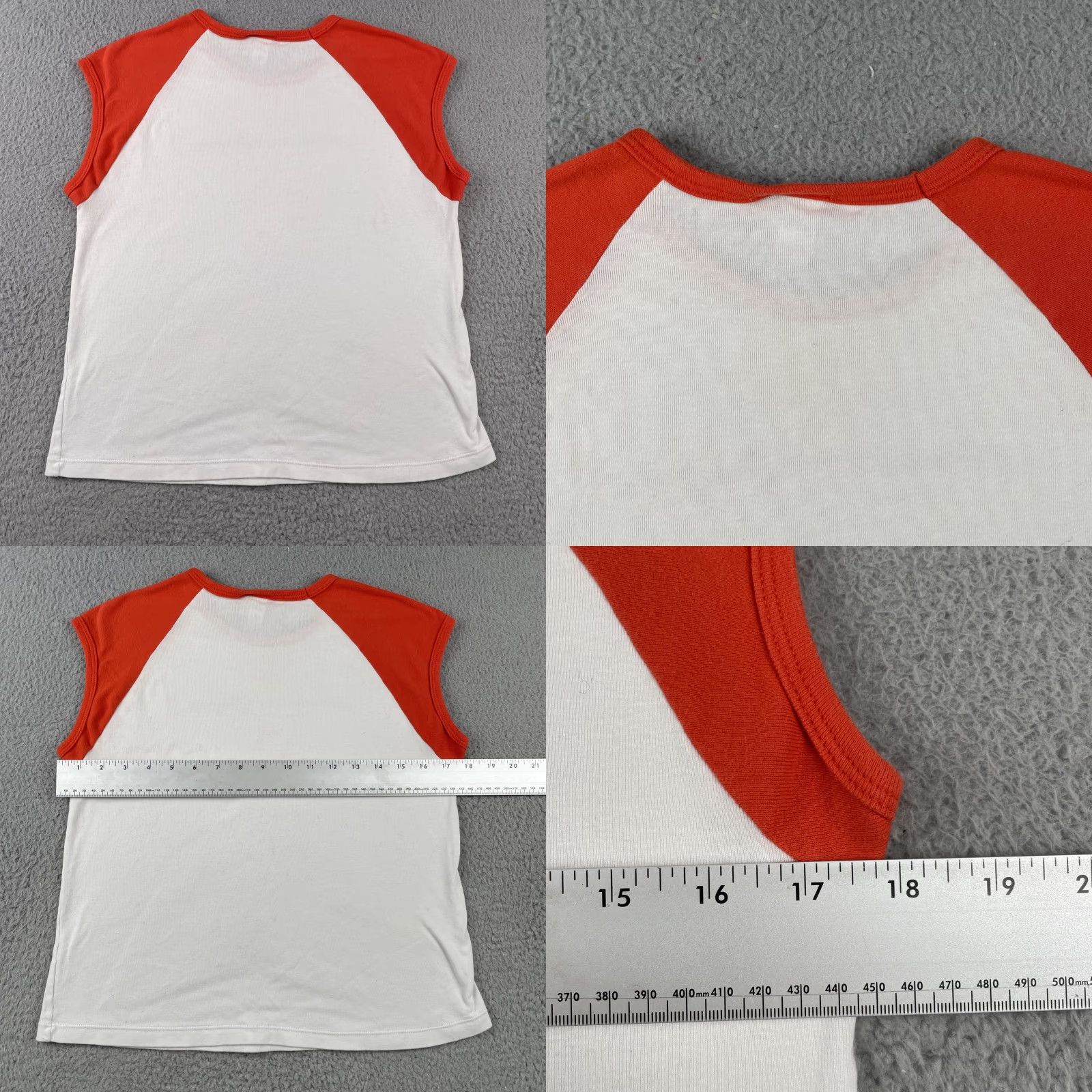 Harley Davidson VINTAGE Harley-Davidson Women’s XL White Raglan Tank Top Shirt USA Size XL / US 12-14 / IT 48-50 - 8 Thumbnail