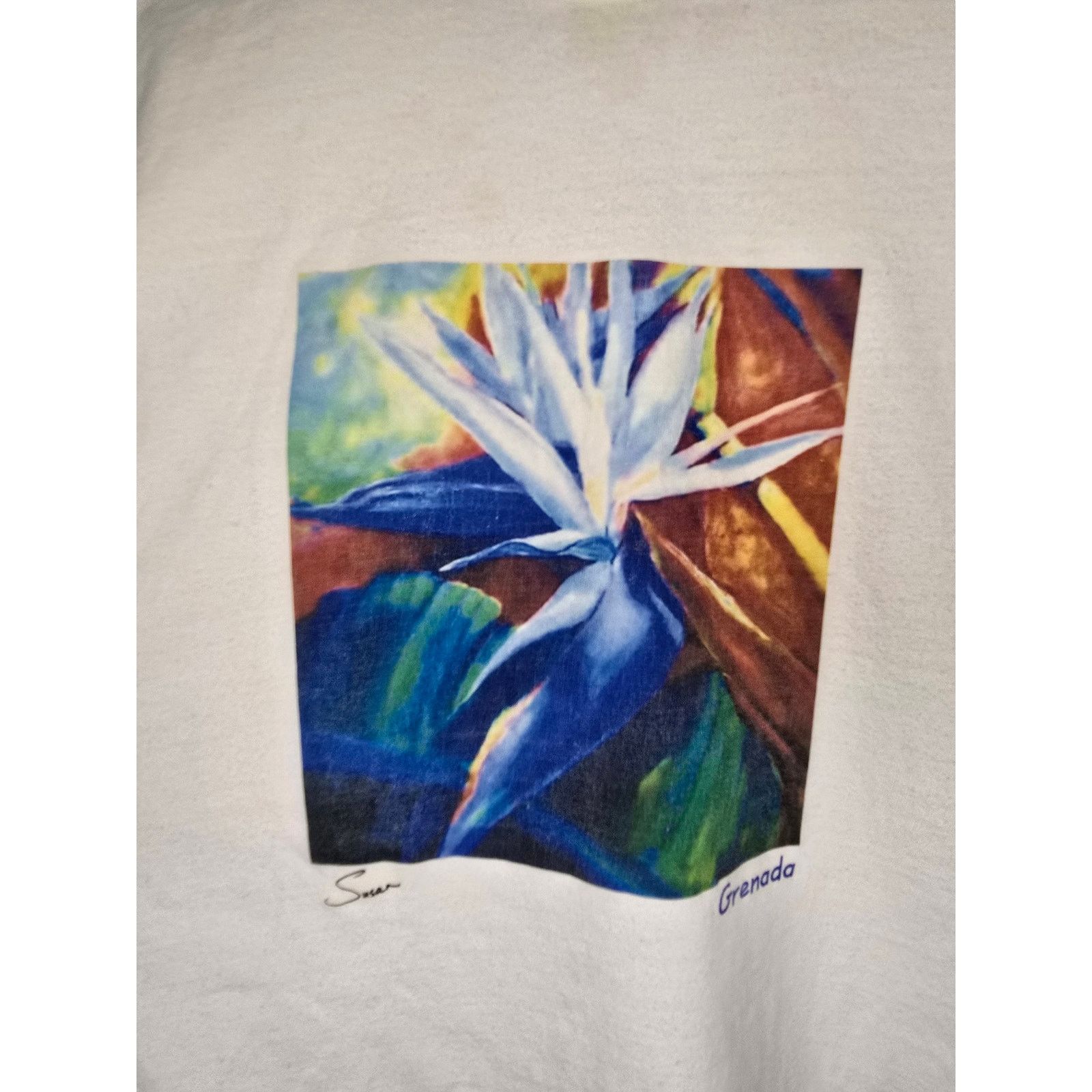 Vintage Vintage Artist Susan Bird Of Paradise Flower Grenada L Tee Size US L / EU 52-54 / 3 - 2 Thumbnail
