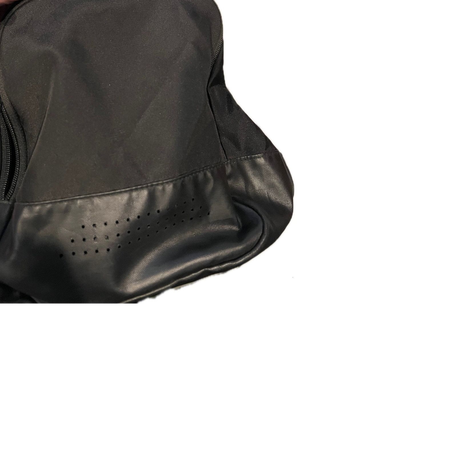Adidas Adidas Faux Leather Medium 18"x12"x10" Black Duffel Gym Bag Size ONE SIZE - 5 Thumbnail