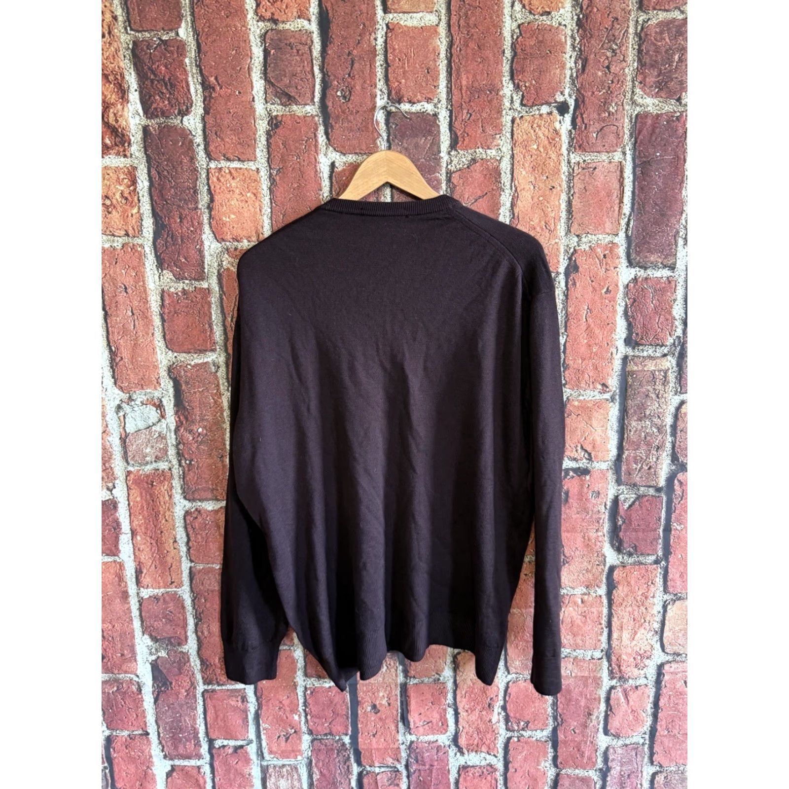 Vintage Giorgiolini Mens Red V-Neck Wool Long Sleeve Pullover Sweatshirt 2XL Shirt Mens Red Wool V-Neck Pullover Bestseller Size US XXL / EU 58 / 5 - 2 Thumbnail