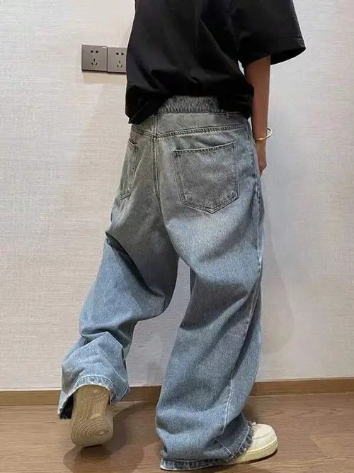 Japanese Brand Vintage Washed Retro Wide Leg Y2k Denim Jeans Size US 32 / EU 48 - 3 Thumbnail