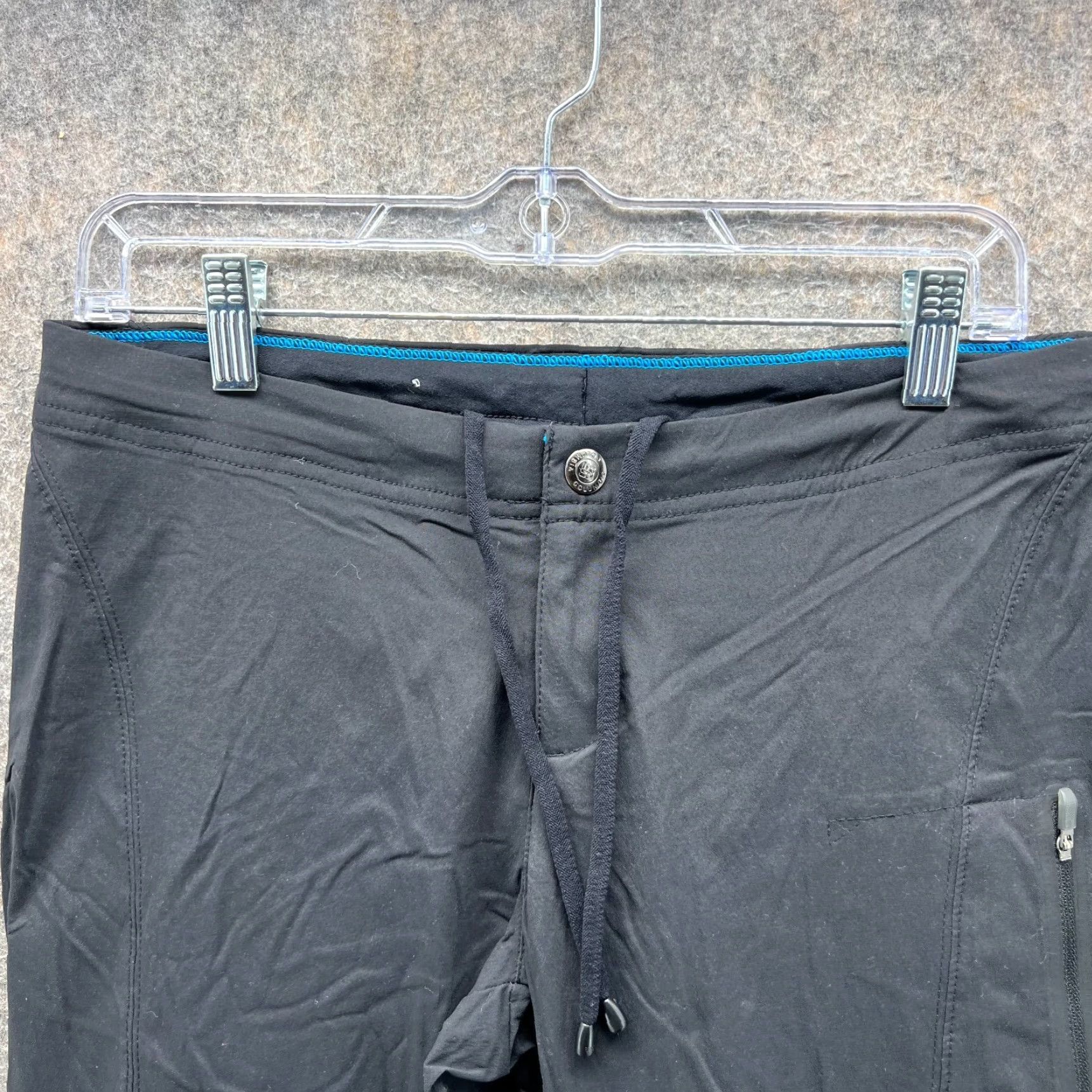 Vintage Columbia Pants Women 4 Black Capri Knit Flat Front Drawstring 19 Inseam Size 27" / US 4 / IT 40 - 7 Thumbnail