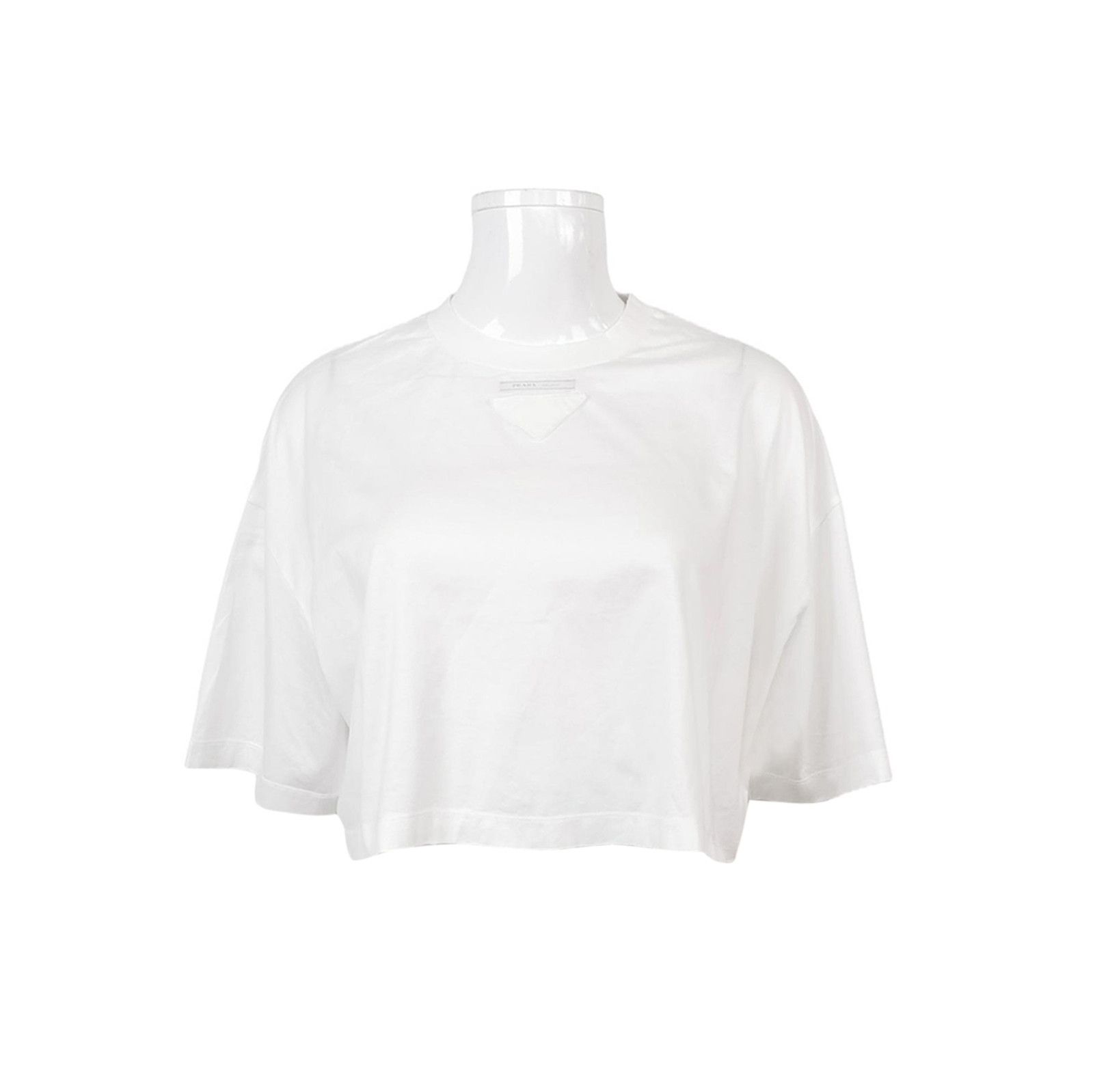 Prada Cotton Logo Round Neck Short Sleeve T-shirt 0089