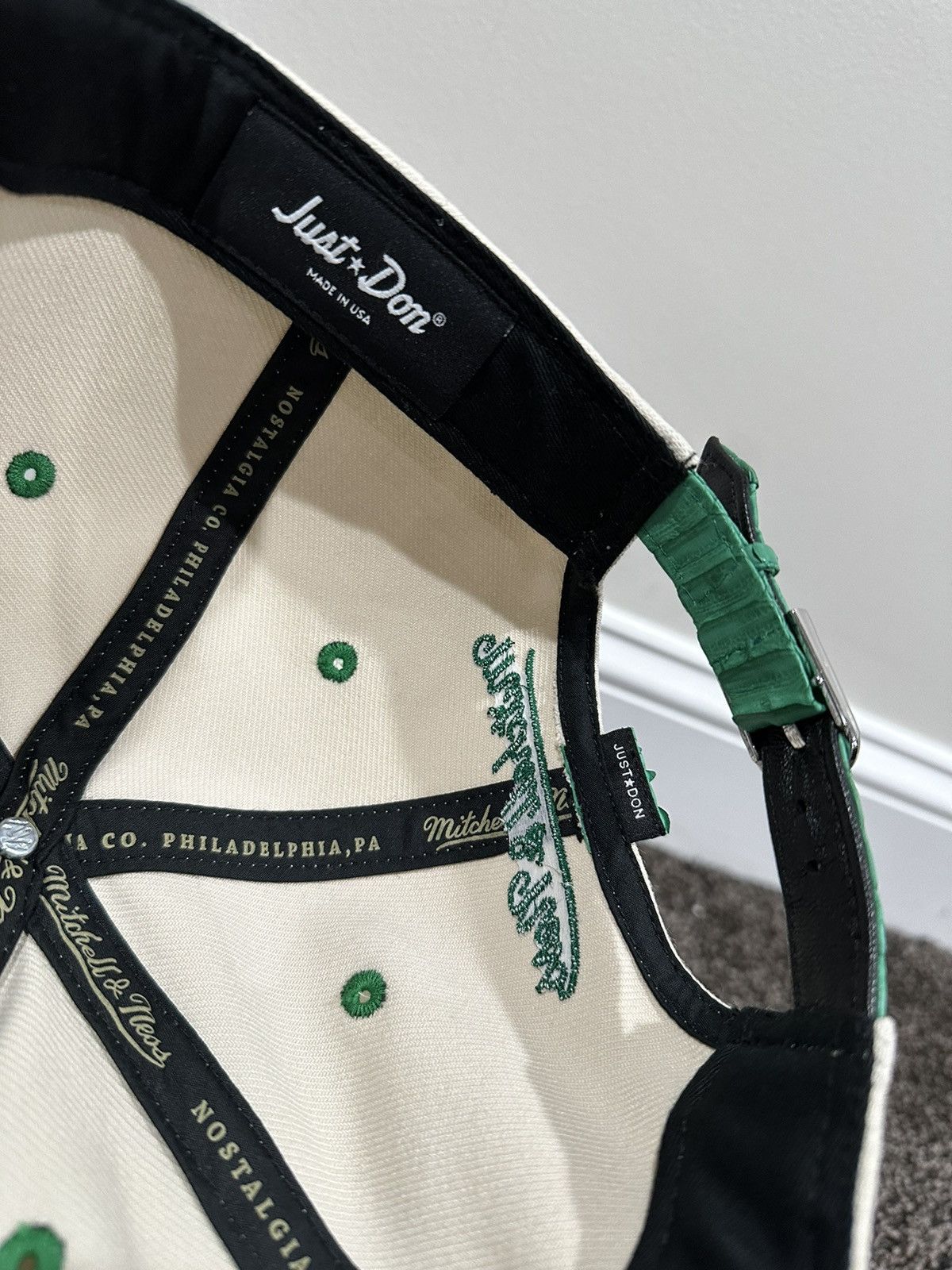 Just Don Just Don x Mitchell & Ness NBA Boston Celtics Snakeskin Hat Size ONE SIZE - 9 Thumbnail