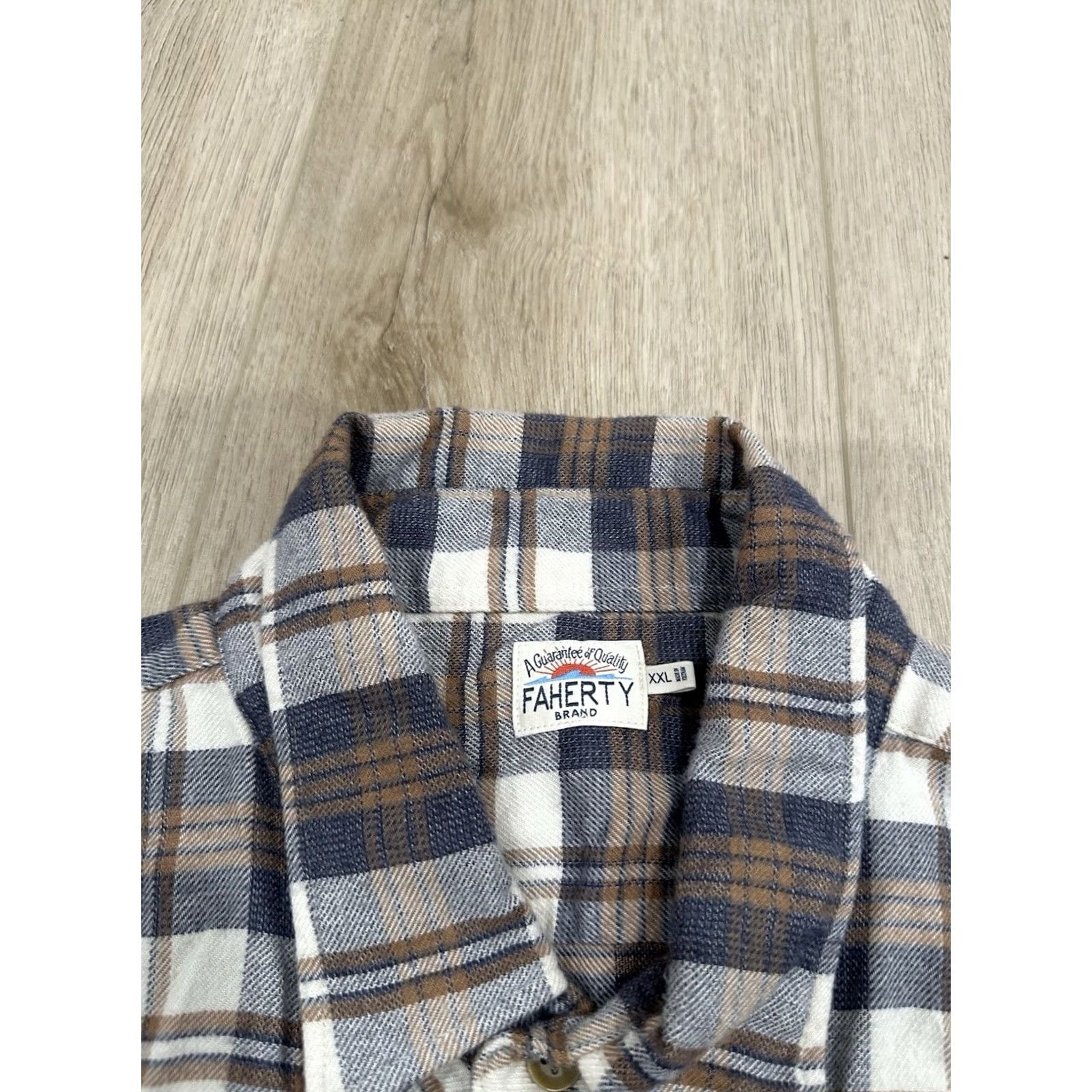 Faherty Faherty Shirt Mens 2XL The All Time Casual Brushed Flannel Autumn Plaid Size US XXL / EU 58 / 5 - 5 Thumbnail