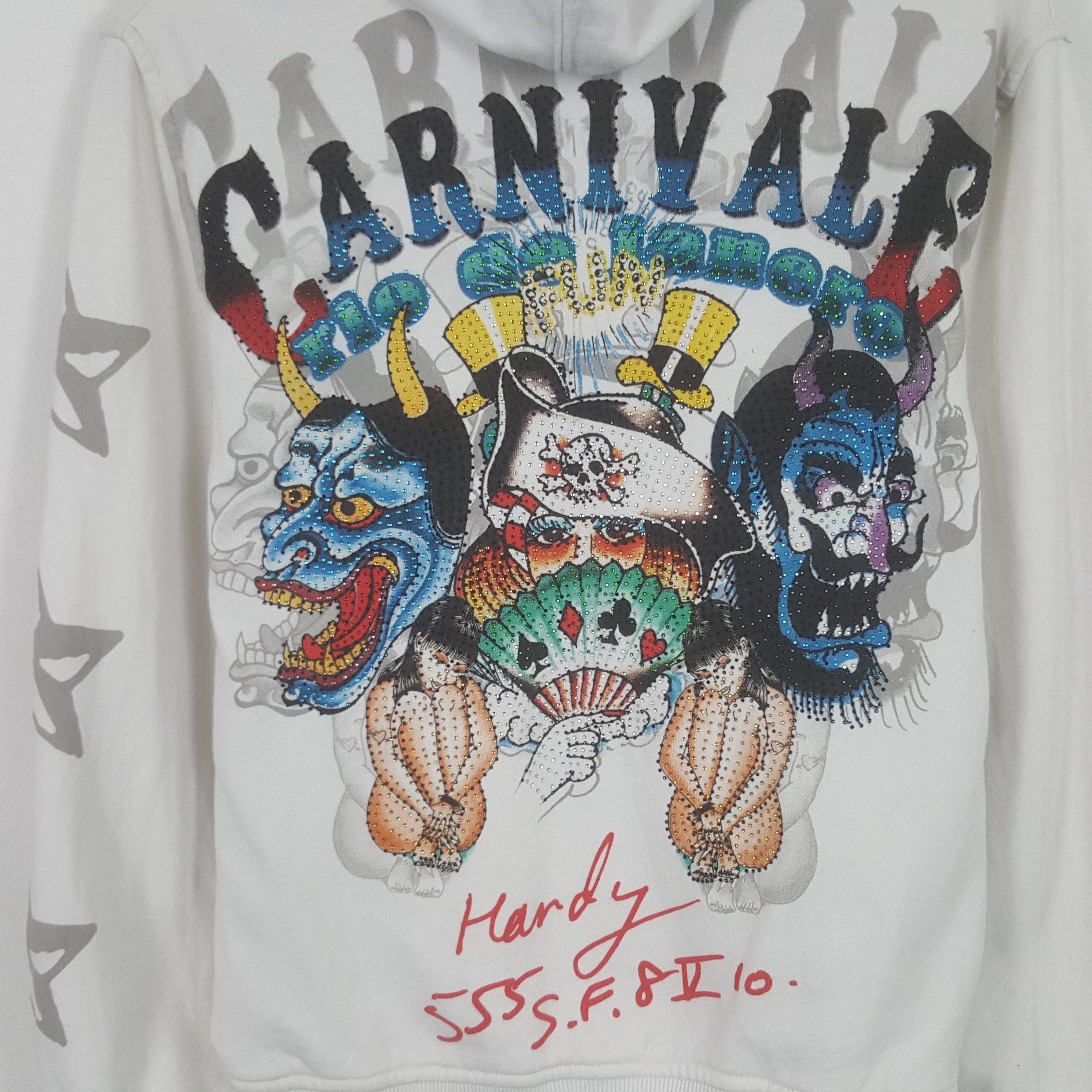 Ed Hardy × Vintage Vintage Ed Hardy by Christian Audigier Zipper Hoodies Size S / US 4 / IT 40 - 4 Thumbnail