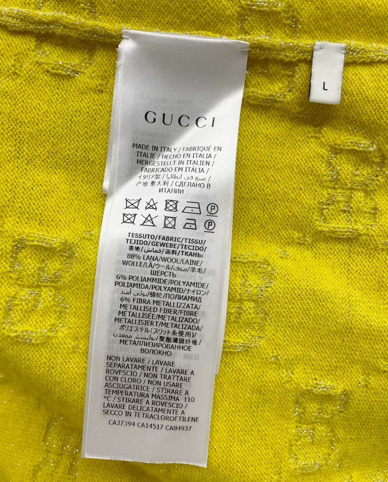 Gucci Gucci Yellow cccard short sleeves 2502-Nextarrow Size US L / EU 52-54 / 3 - 6 Thumbnail