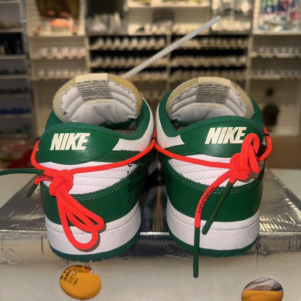 Nike × Off-White × Virgil Abloh Size 11.5 - Nike Dunk Low OFF-WHITE Pine Green 2019 Size US 11.5 / EU 44-45 - 3 Thumbnail