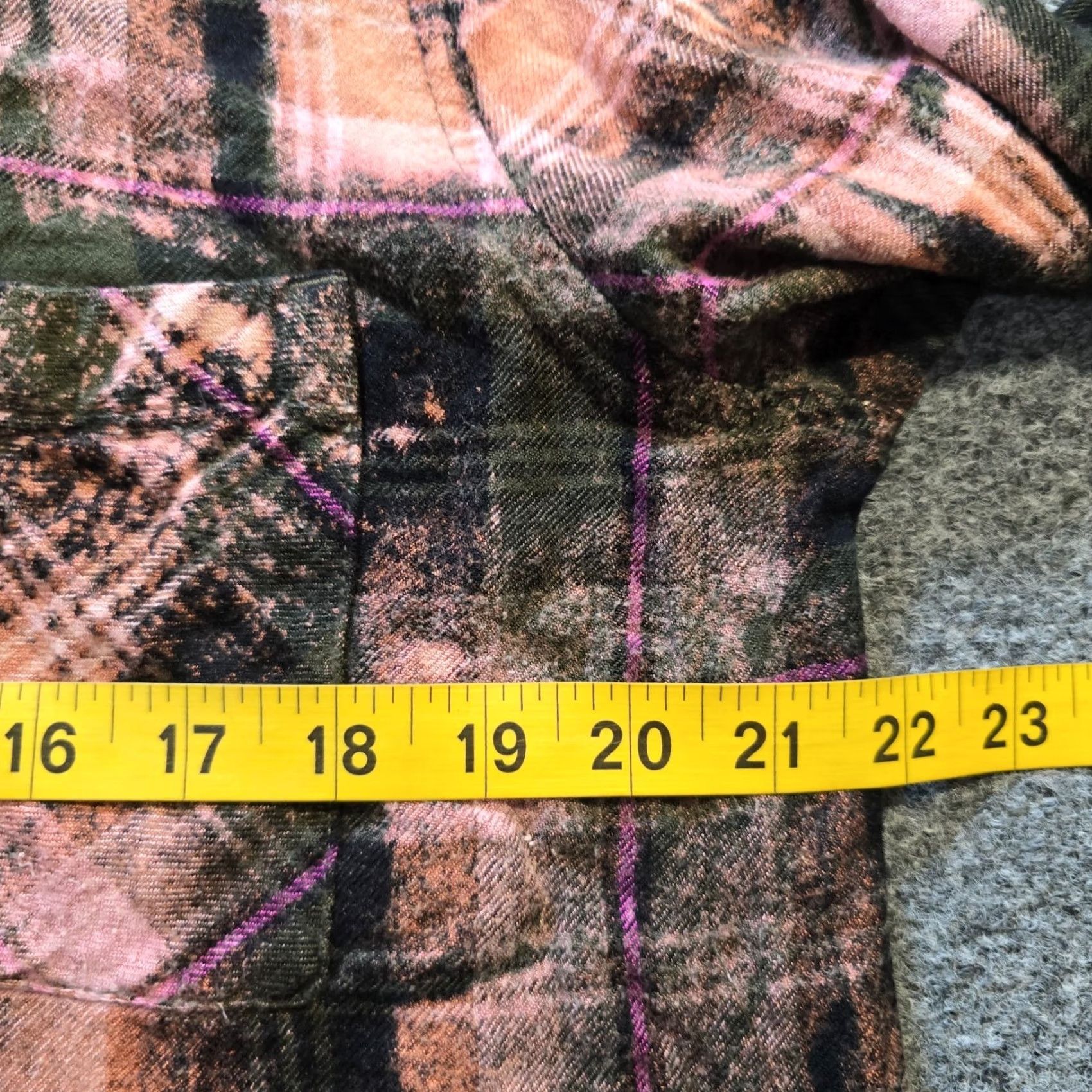 Pinko Franklin Flannels Shirt Mens Size S Green Pink Upcycle Tie Dye Hobo Casual Plaid Button-Up Long Sleeve Size US S / EU 44-46 / 1 - 5 Thumbnail